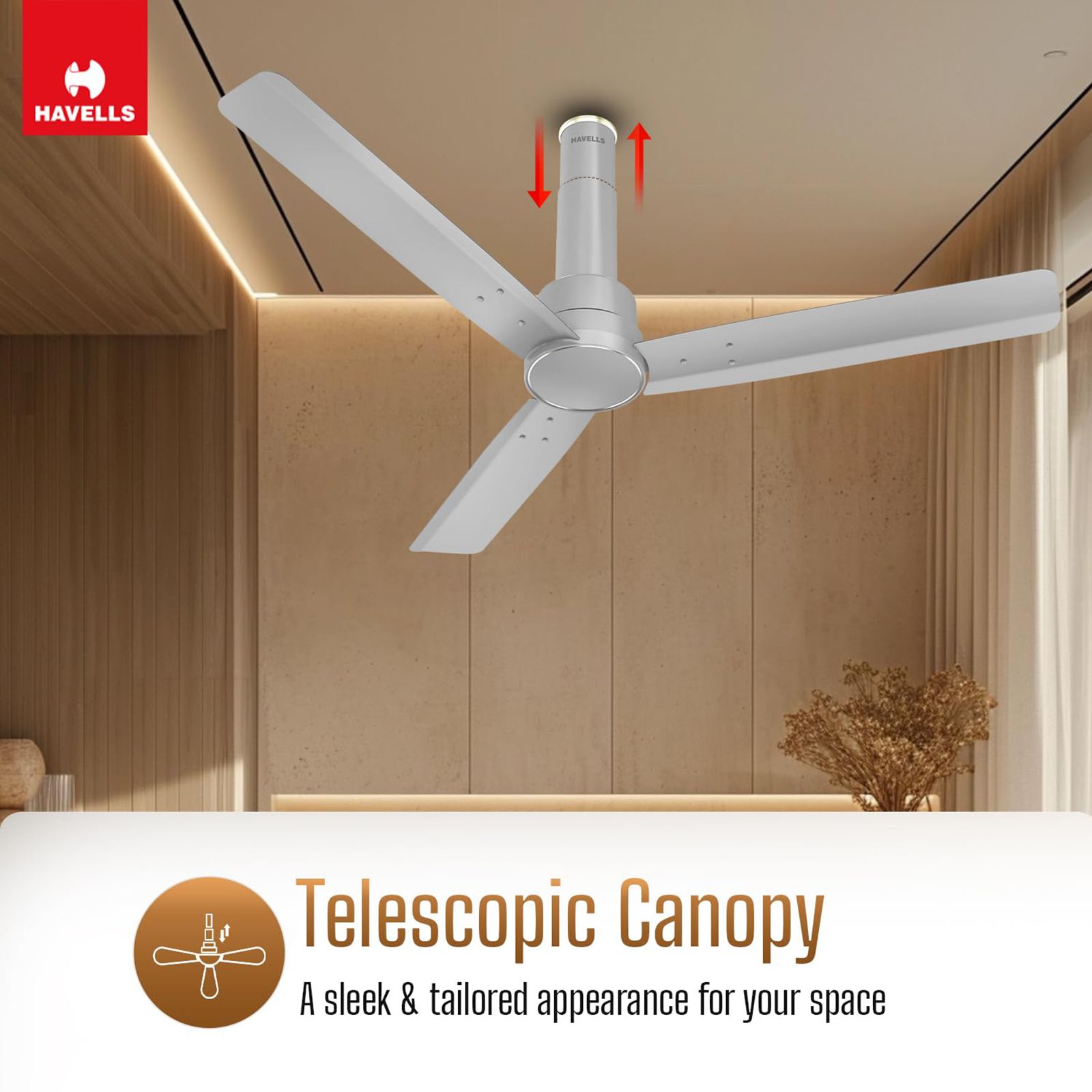 HAVELLS Elio 5 Star 1200mm 3 Blade BLDC Motor Ceiling Fan with Remote (Wood Finished Blades, Grey)_13