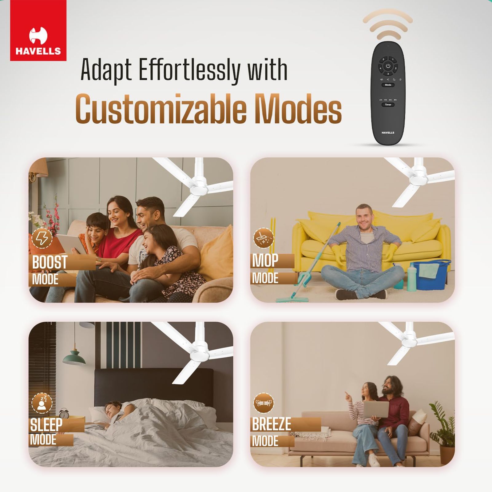 HAVELLS Elio 5 Star 1200mm 3 Blade BLDC Motor Ceiling Fan with Remote (Customizable Mode, Elegant White) HAVELLS Elio 5 Star 1200mm 3 Blade BLDC Motor Ceiling Fan with Remote (Customizable Mode, Elegant White)_12