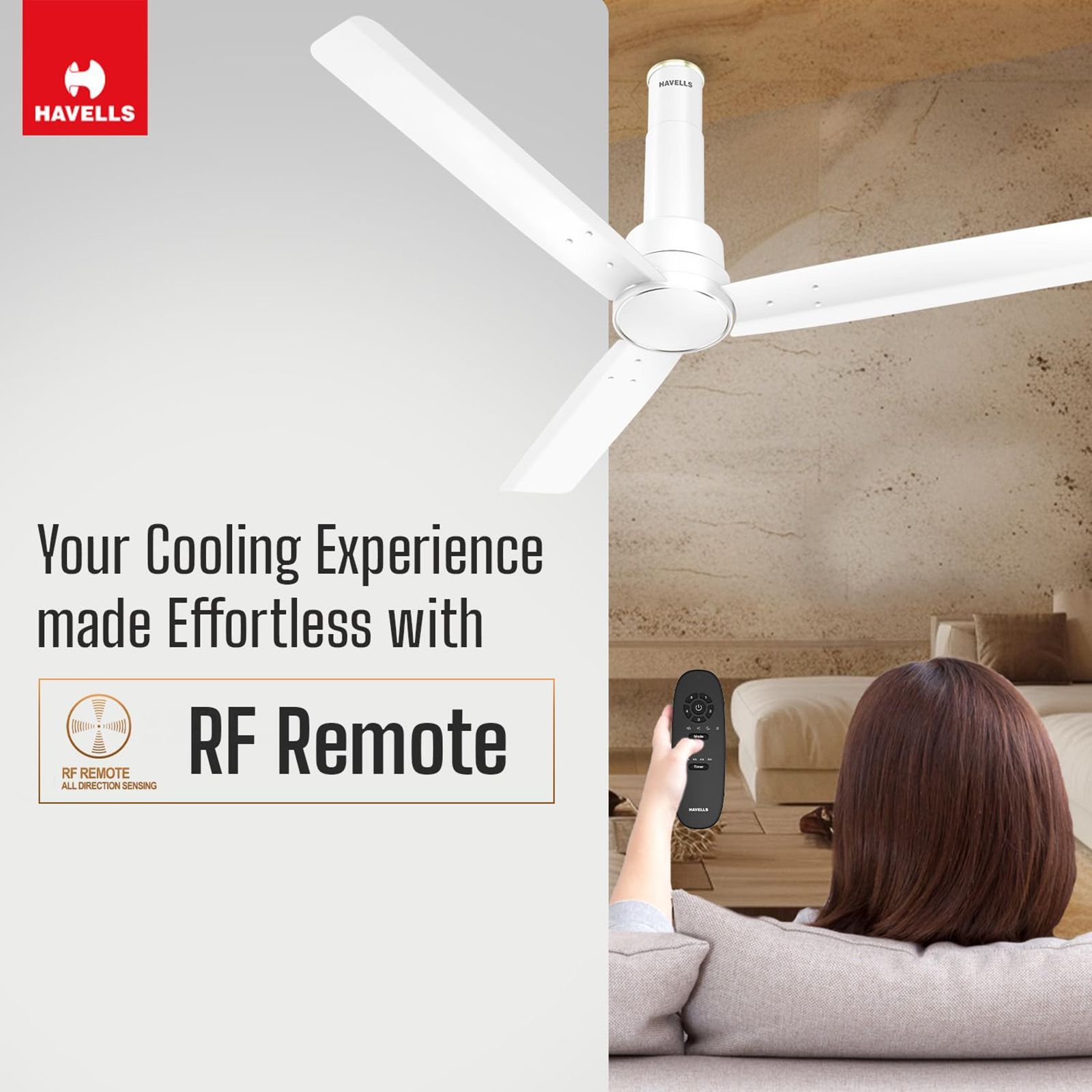 HAVELLS Elio 5 Star 1200mm 3 Blade BLDC Motor Ceiling Fan with Remote (Customizable Mode, Elegant White) HAVELLS Elio 5 Star 1200mm 3 Blade BLDC Motor Ceiling Fan with Remote (Customizable Mode, Elegant White)_9