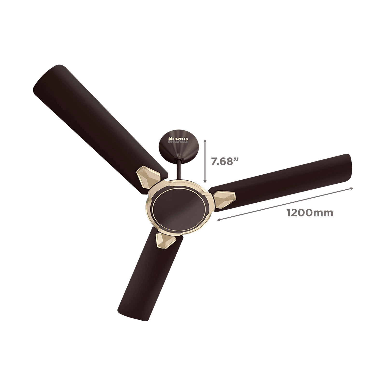 HAVELLS Equs 5 Star 1200mm 3 Blade BLDC Motor Ceiling Fan with Remote (Inverter Technology, Smoke Brown)_2