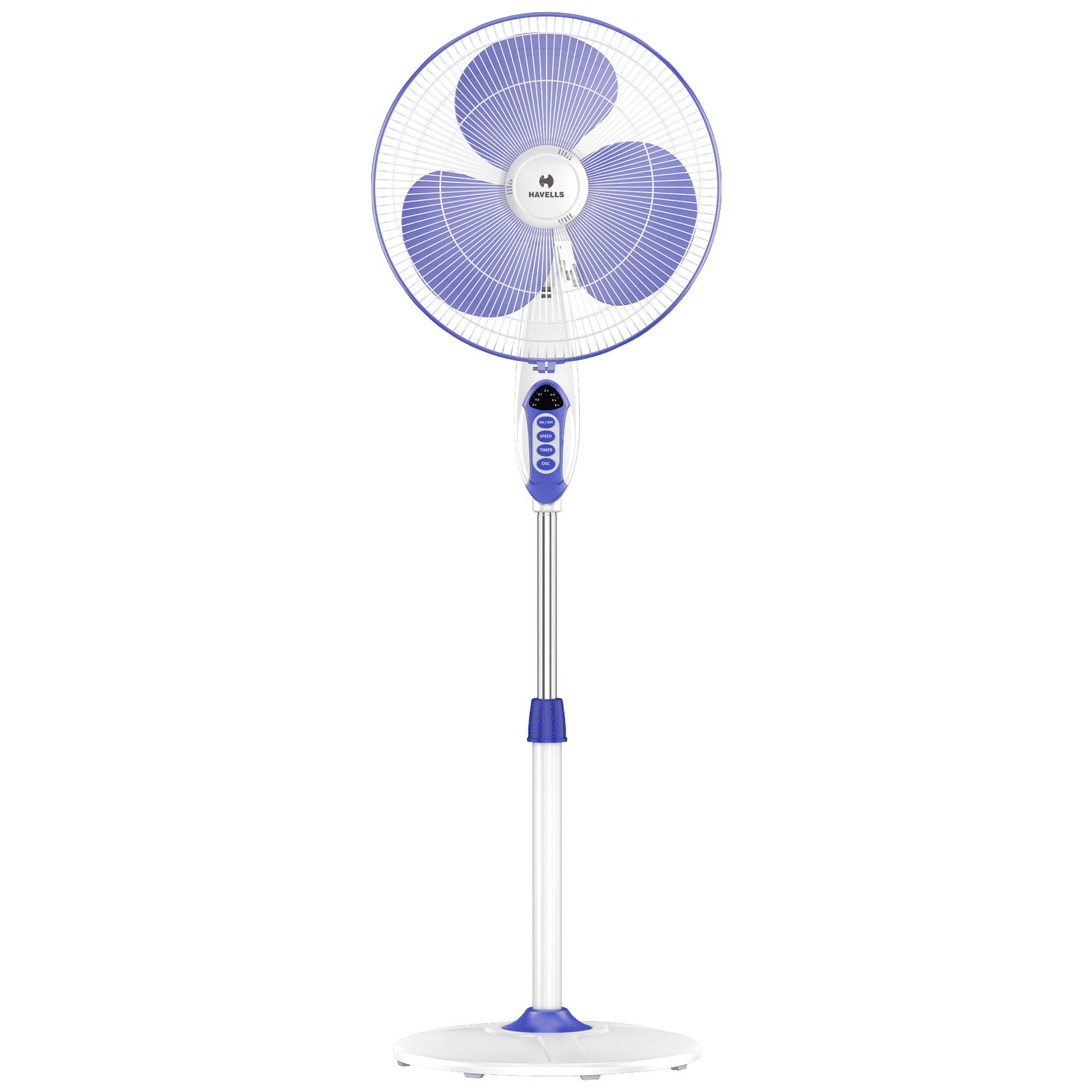 HAVELLS Sprint LED 400mm 3 Blade High Speed Pedestal Fan (LED Indicator, Blue)_1