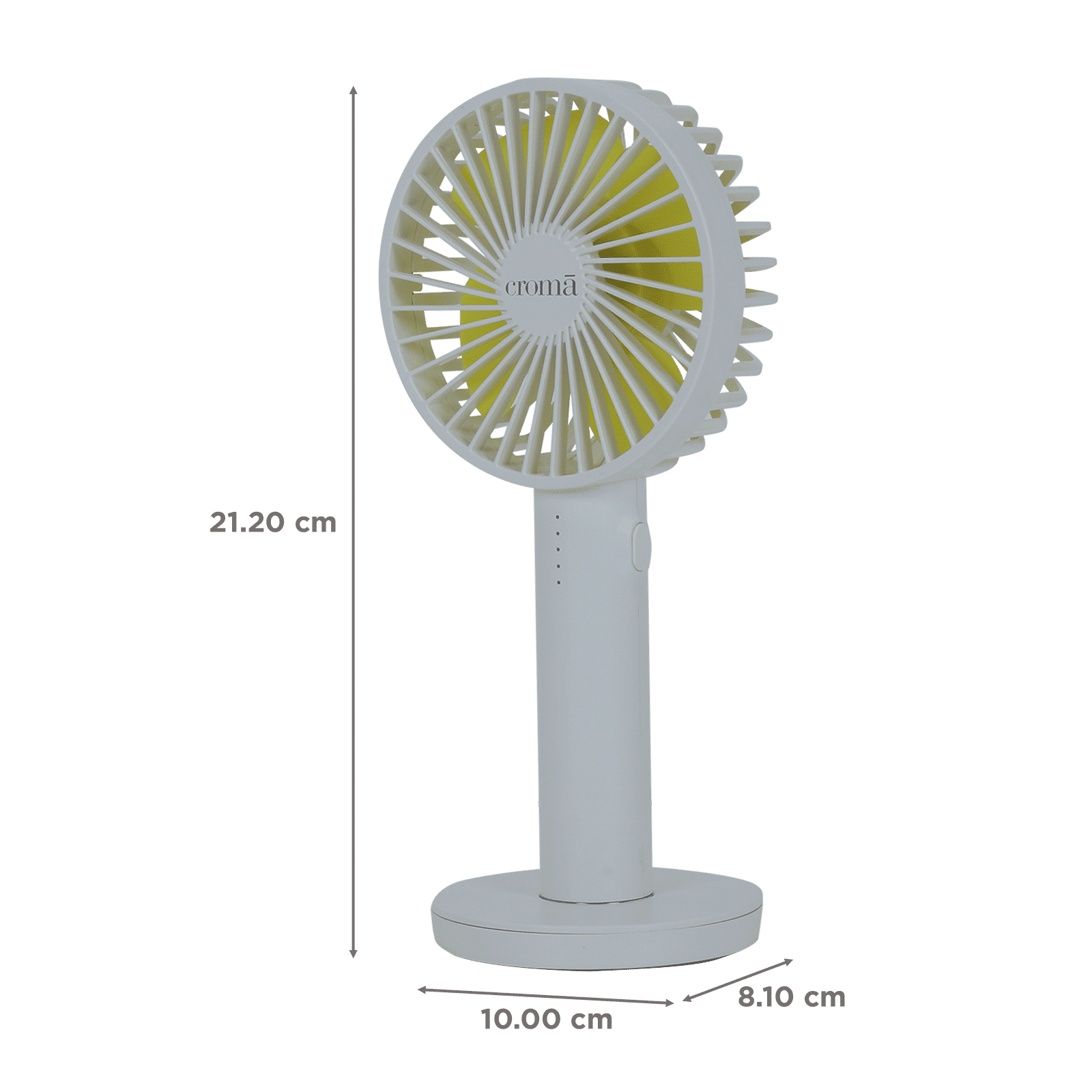 Croma AF2305 4 Blade Rechargeable Personal Fan with 2000 mAh Battery (BLDC Copper Motor, White)_2