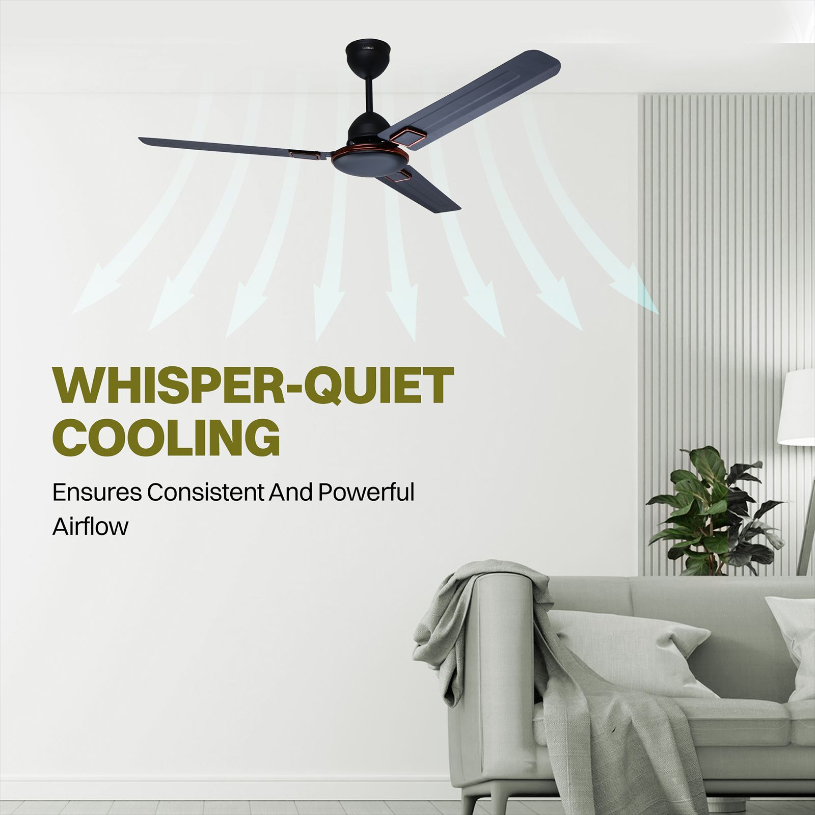Croma AF2093 5 Star 1200mm 3 Blade BLDC Motor Ceiling Fan with Remote (Energy Efficient, Smoke Brown) Croma AF2093 5 Star 1200mm 3 Blade BLDC Motor Ceiling Fan with Remote (Energy Efficient, Smoke Brown)_9
