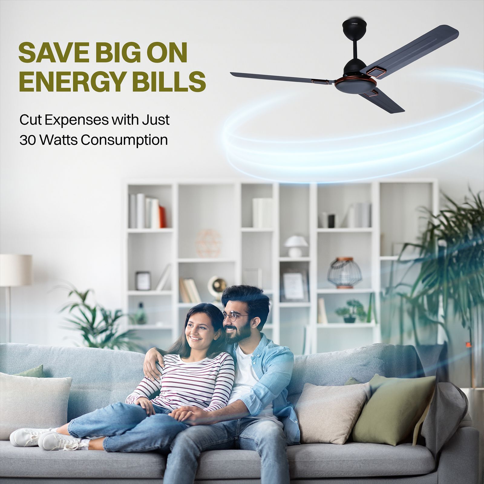 Croma AF2093 5 Star 1200mm 3 Blade BLDC Motor Ceiling Fan with Remote (Energy Efficient, Smoke Brown) Croma AF2093 5 Star 1200mm 3 Blade BLDC Motor Ceiling Fan with Remote (Energy Efficient, Smoke Brown)_11