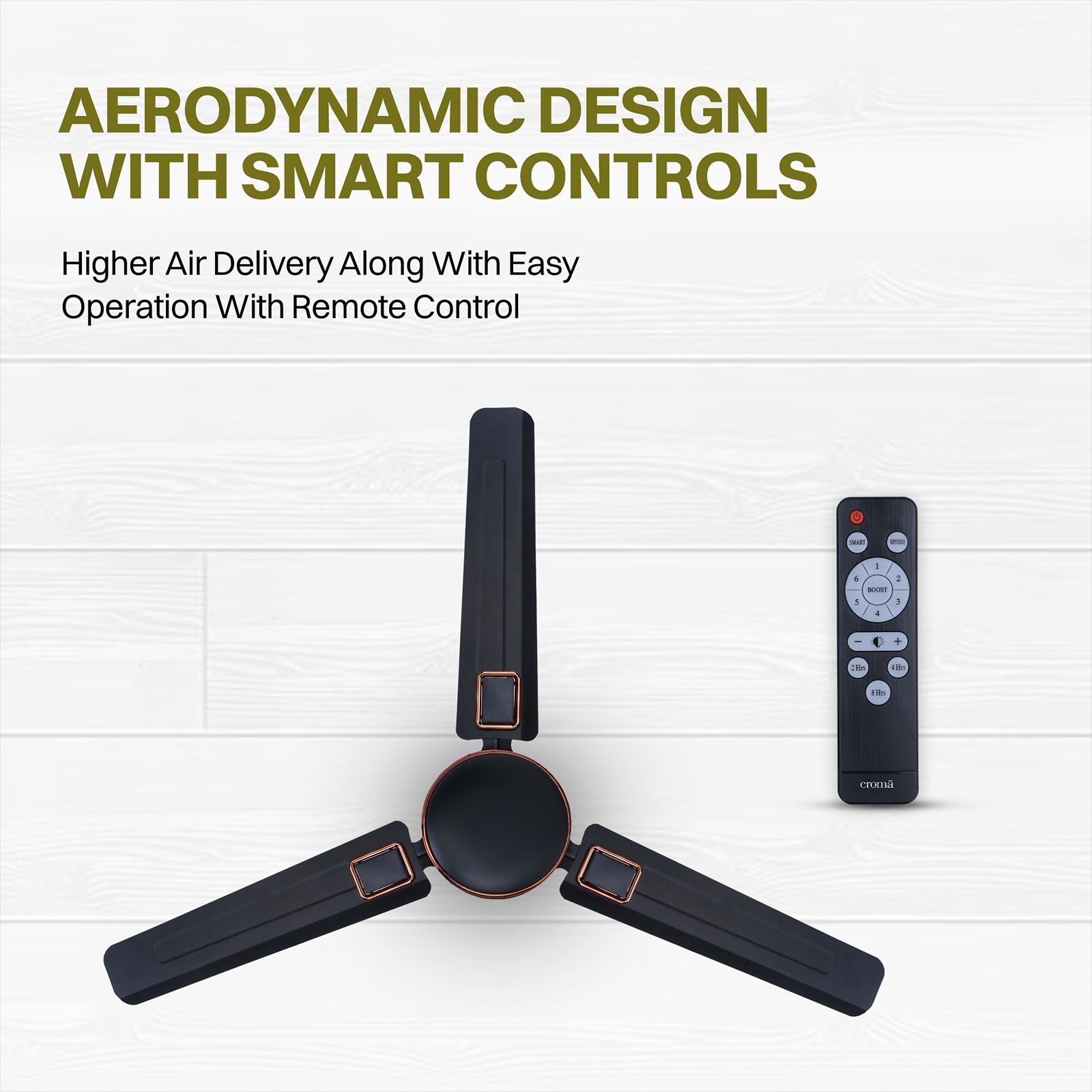 Croma AF2093 5 Star 1200mm 3 Blade BLDC Motor Ceiling Fan with Remote (Energy Efficient, Smoke Brown) Croma AF2093 5 Star 1200mm 3 Blade BLDC Motor Ceiling Fan with Remote (Energy Efficient, Smoke Brown)_12