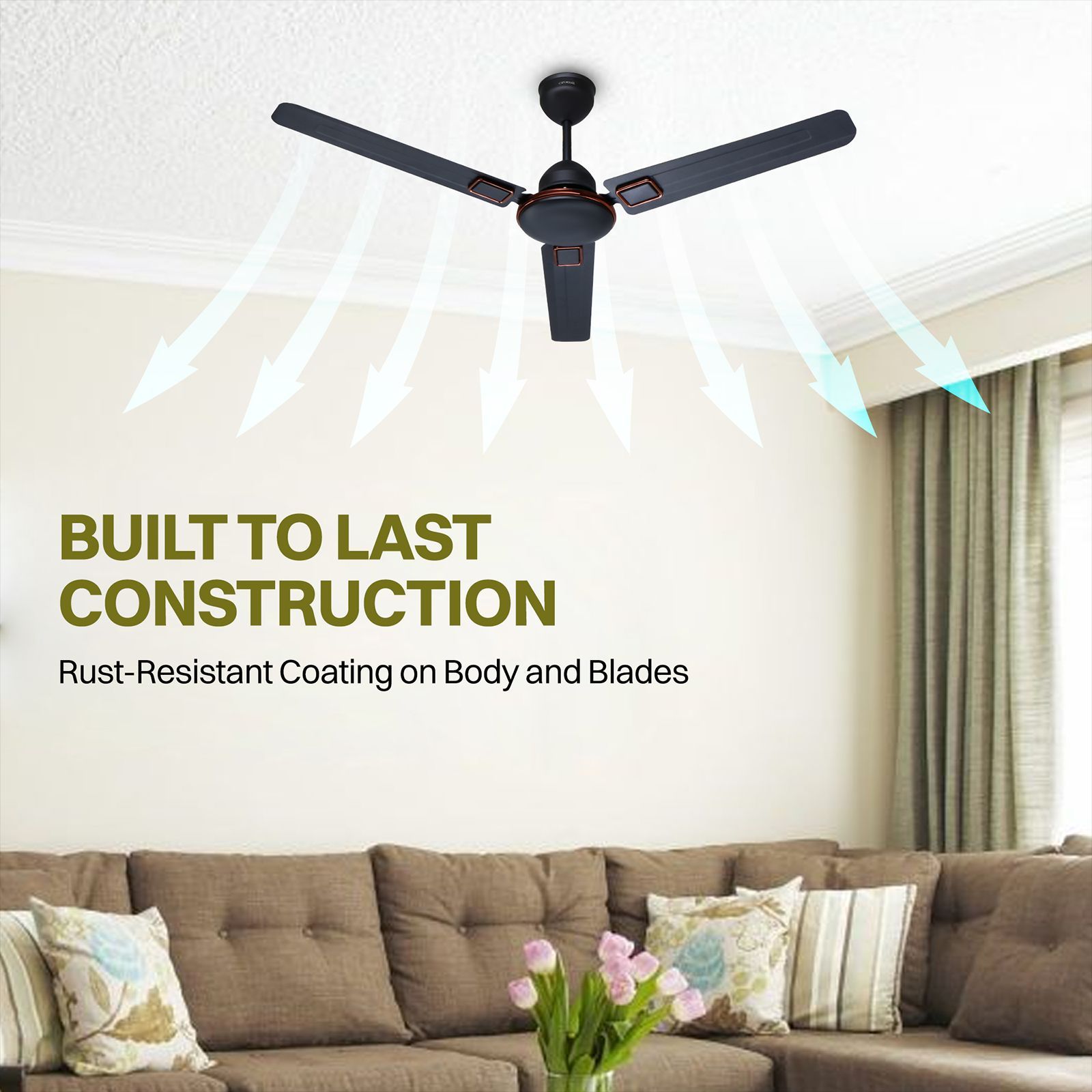 Croma AF2093 5 Star 1200mm 3 Blade BLDC Motor Ceiling Fan with Remote (Energy Efficient, Smoke Brown) Croma AF2093 5 Star 1200mm 3 Blade BLDC Motor Ceiling Fan with Remote (Energy Efficient, Smoke Brown)_13