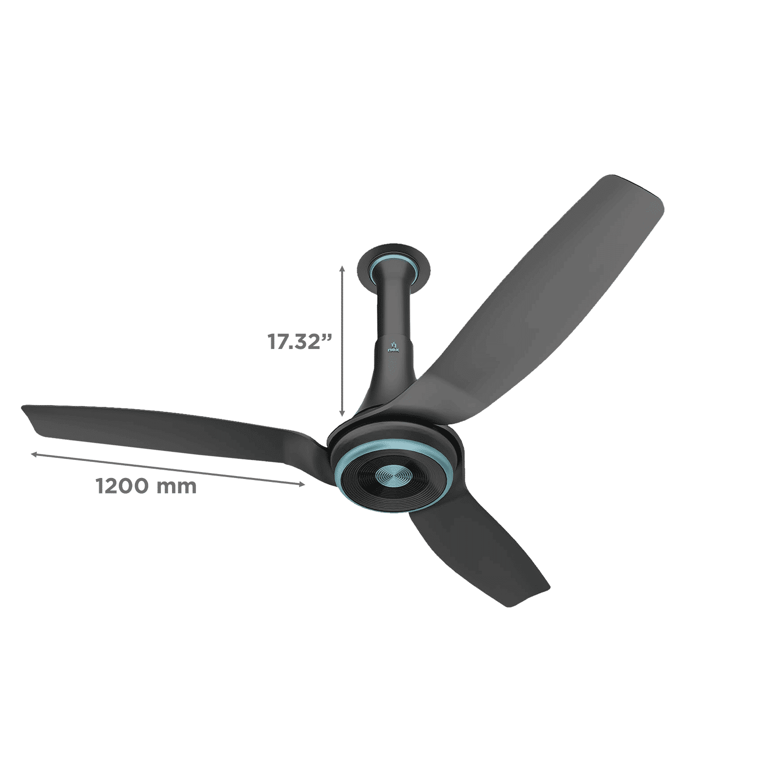 nex Dryft A95 5 Star 1200mm 3 Blade BLDC Motor Smart Ceiling Fan with Remote (Alexa & Google Assistant, Granite Grey)_2