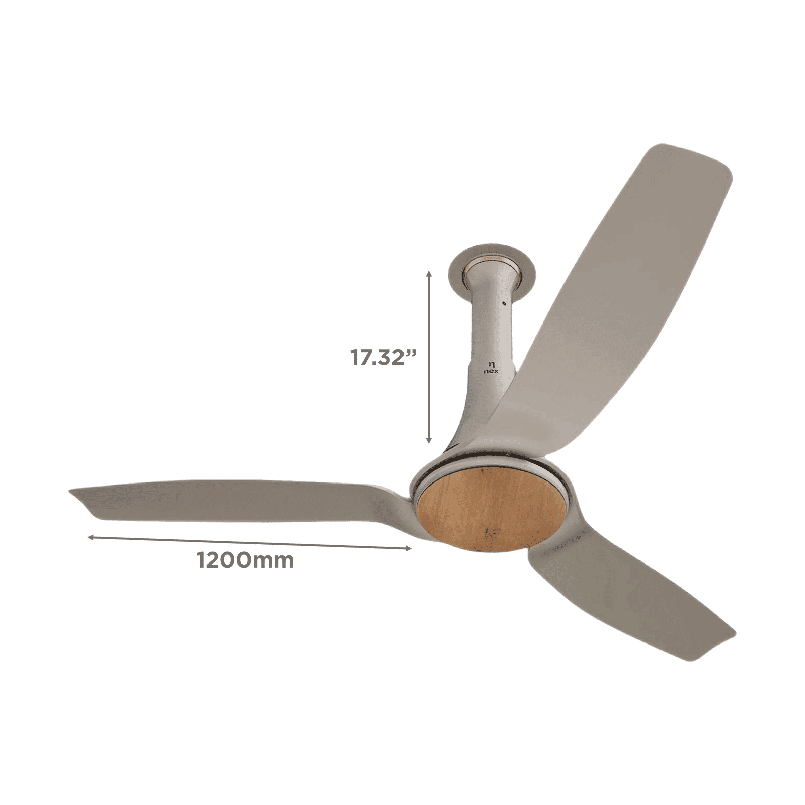 nex Dryft A90 5 Star 1200mm 3 Blade BLDC Motor Ceiling Fan with Remote (Dust Resistant, Chestnut Brown) nex Dryft A90 5 Star 1200mm 3 Blade BLDC Motor Ceiling Fan with Remote (Dust Resistant, Chestnut Brown)_2