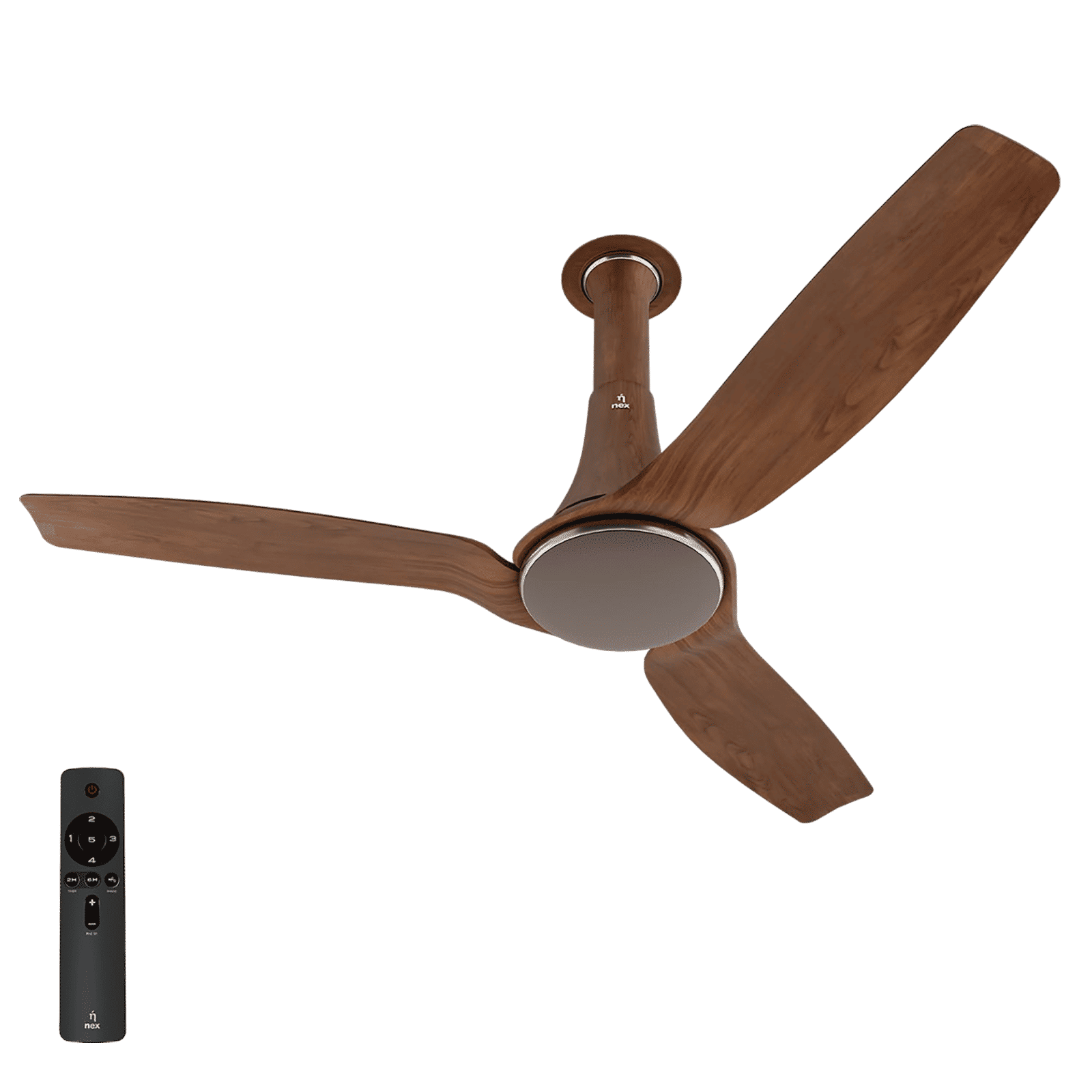 nex Dryft A90 5 Star 1200mm 3 Blade BLDC Motor Ceiling Fan with Remote (Dust Resistant, Walnut)_1