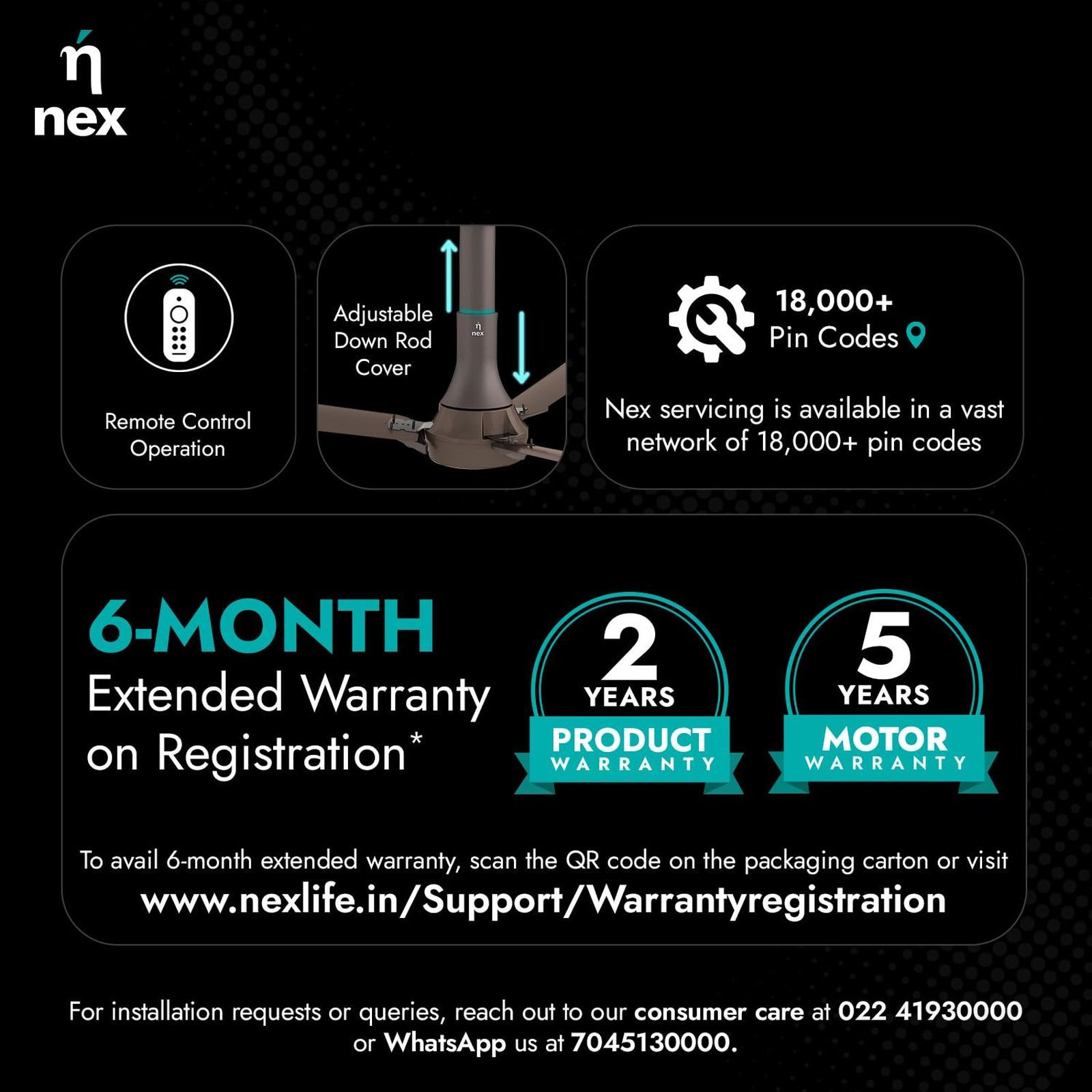 nex Glyde A70 5 Star 1200mm 3 Blade BLDC Motor Ceiling Fan with Remote (Dust Resistant, Mist Brown) nex Glyde A70 5 Star 1200mm 3 Blade BLDC Motor Ceiling Fan with Remote (Dust Resistant, Mist Brown)_10