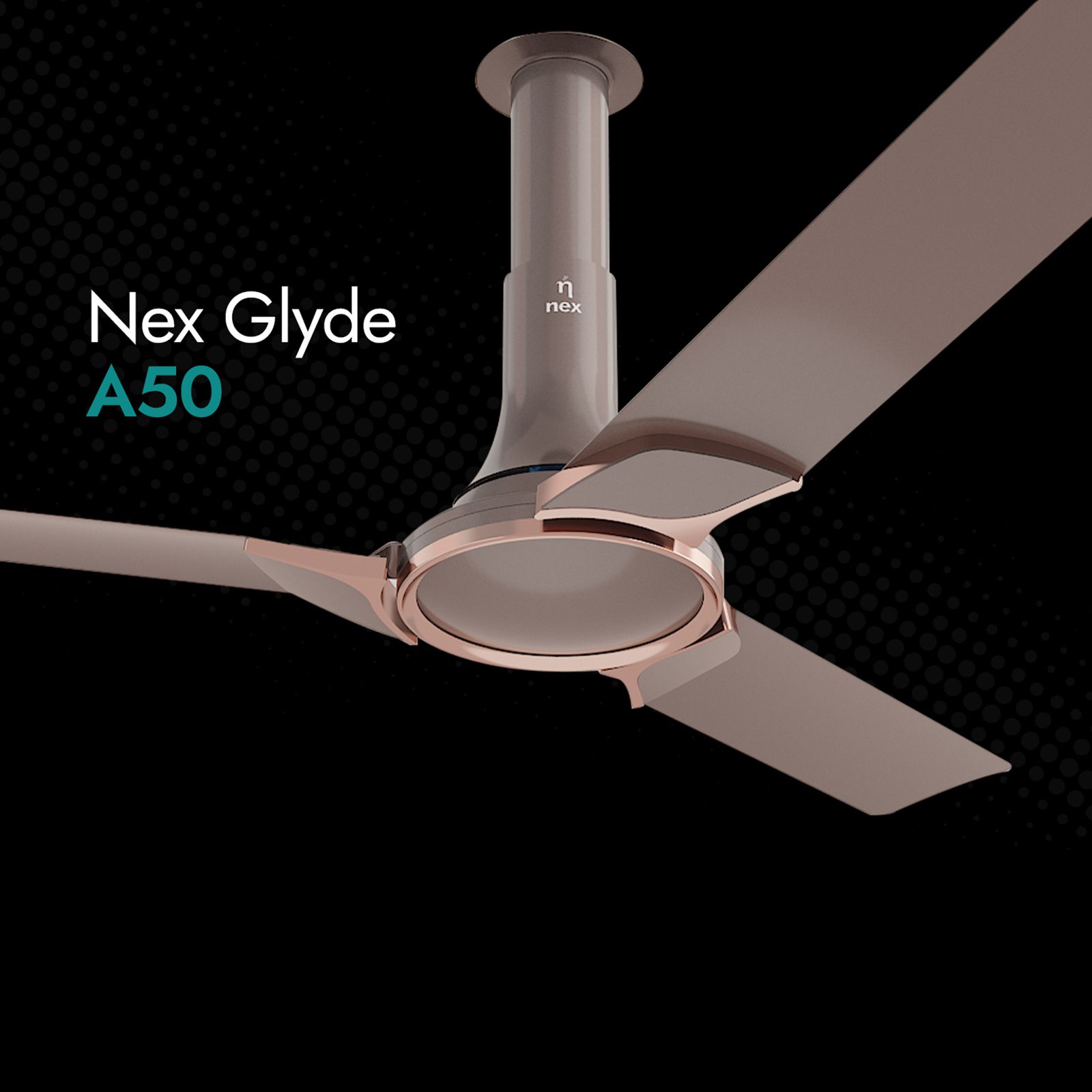 nex Glyde A50 4 Star 1200mm 3 Blade BLDC Motor Ceiling Fan with Remote (Airlfuence Aluminium Blade, Chestnut Brown) nex Glyde A50 4 Star 1200mm 3 Blade BLDC Motor Ceiling Fan with Remote (Airlfuence Aluminium Blade, Chestnut Brown)_7
