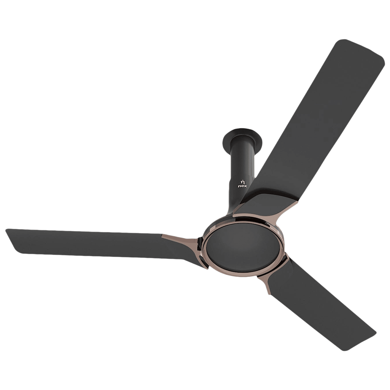 nex Glyde A50 4 Star 1200mm 3 Blade BLDC Motor Ceiling Fan with Remote (Airlfuence Aluminium Blade, Granite Grey)_1