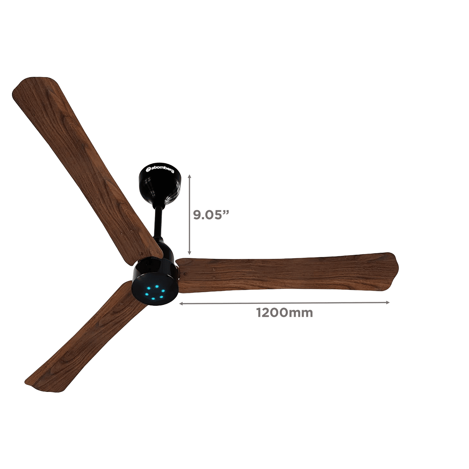 atomberg Renesa Plus 5 Star 1200mm 3 Blade BLDC Motor Ceiling Fan with Remote (LED Indicator, Dark Walnut)_2