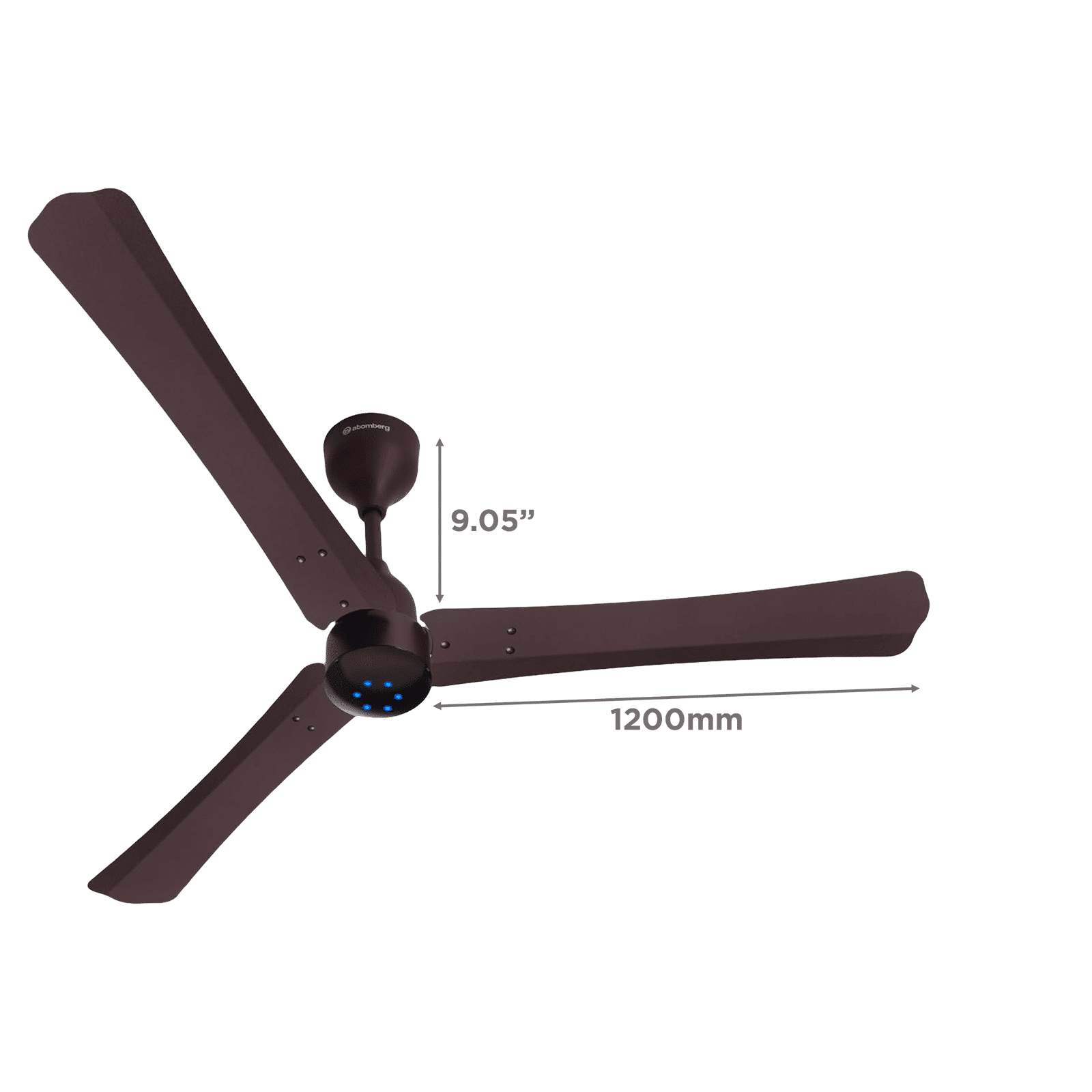 atomberg Renesa Plus 5 Star 1200mm 3 Blade BLDC Motor Ceiling Fan with Remote (LED Indicator, Umber Brown)_2