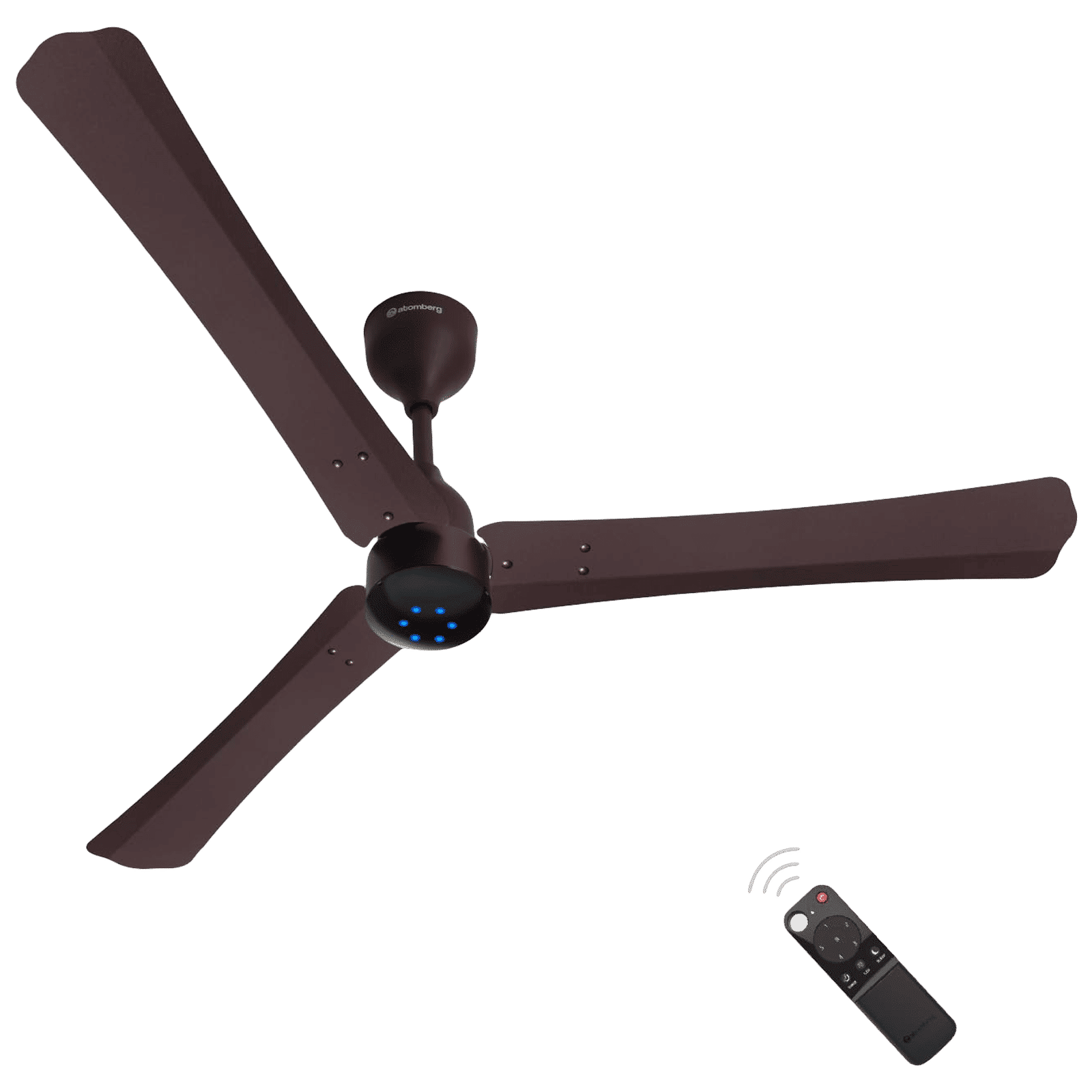 atomberg Renesa Plus 5 Star 1200mm 3 Blade BLDC Motor Ceiling Fan with Remote (LED Indicator, Umber Brown)_1
