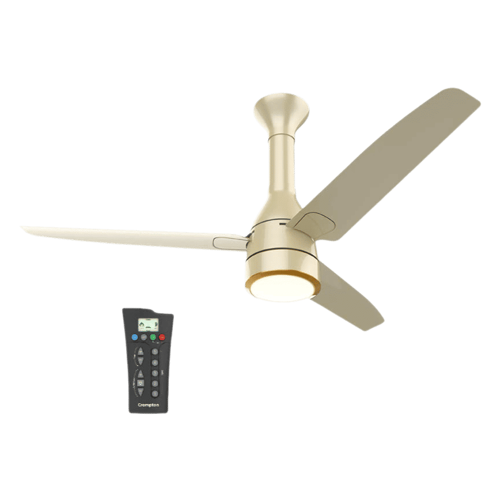 Crompton Energion Roverr Underlight 5 Star 1200mm 3 Blade BLDC Motor Ceiling Fan with Remote (Intelligent Memory Function, Champagne Gold)_1