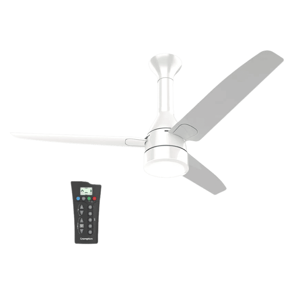 Crompton Energion Roverr Underlight 5 Star 1200mm 3 Blade BLDC Motor Ceiling Fan with Remote (Intelligent Memory Function, Pristine White) Crompton Energion Roverr Underlight 5 Star 1200mm 3 Blade BLDC Motor Ceiling Fan with Remote (Intelligent Memory Function, Pristine White)_1