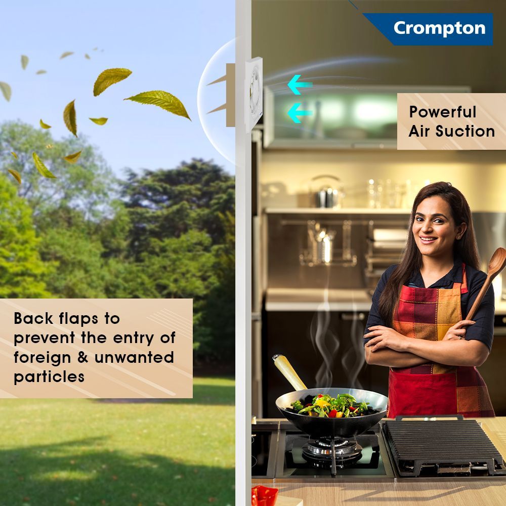 Crompton Brisk Air Plus 6 Inch 150mm Exhaust Fan (Auto Dust Protection Shutters, Black)_5