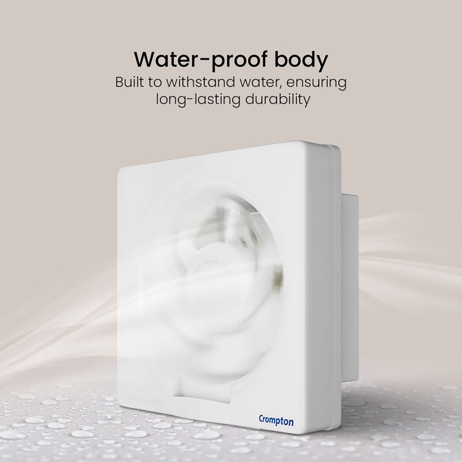 Crompton Brisk Air Plus 6 Inch 150mm Exhaust Fan (Auto Dust Protection Shutters, White) Crompton Brisk Air Plus 6 Inch 150mm Exhaust Fan (Auto Dust Protection Shutters, White)_6
