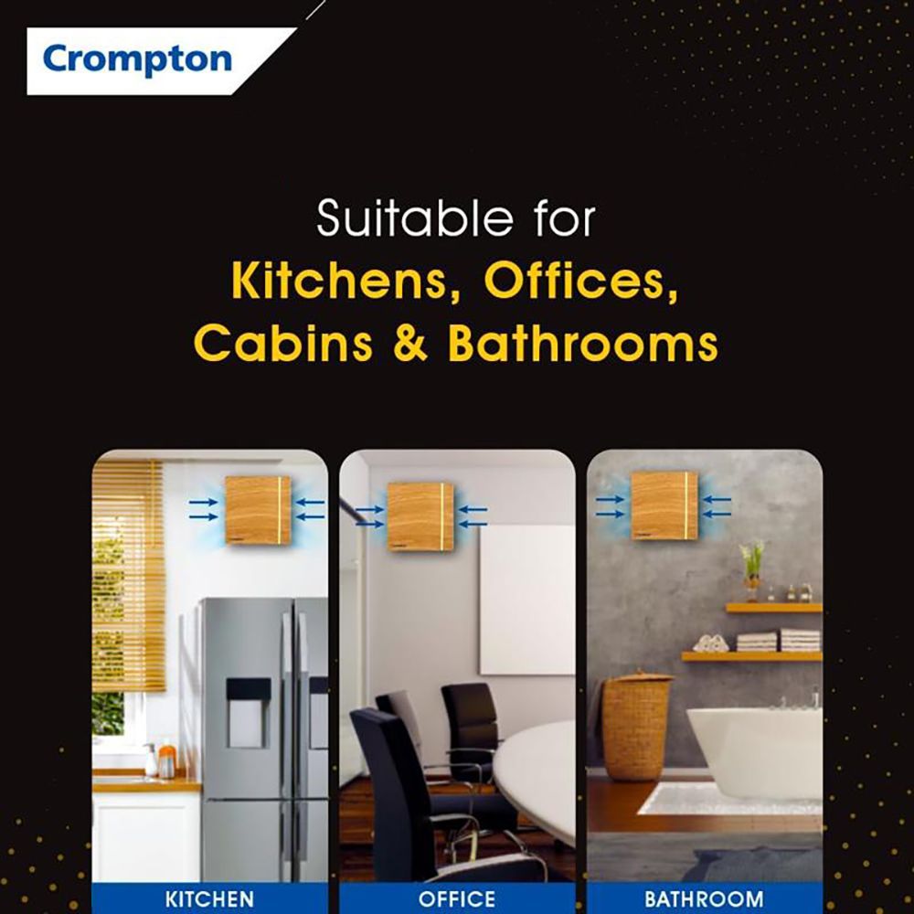 Crompton Mountair New 6 Inch 150mm Exhaust Fan (Silent Operation, Wooden)_5