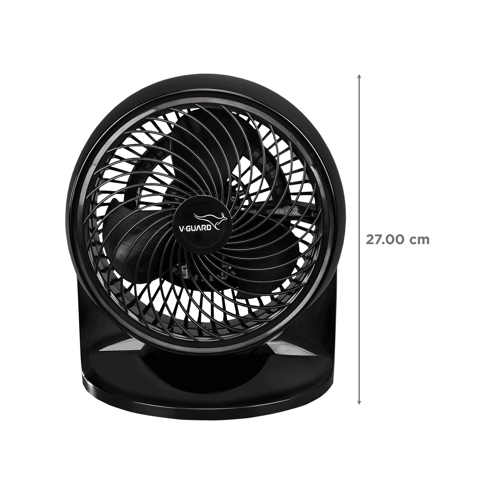 V-GUARD Spinny Pro 180mm 3 Blade Induction Motor Table Fan (90 Degree Tilt Rotation, Black)_2