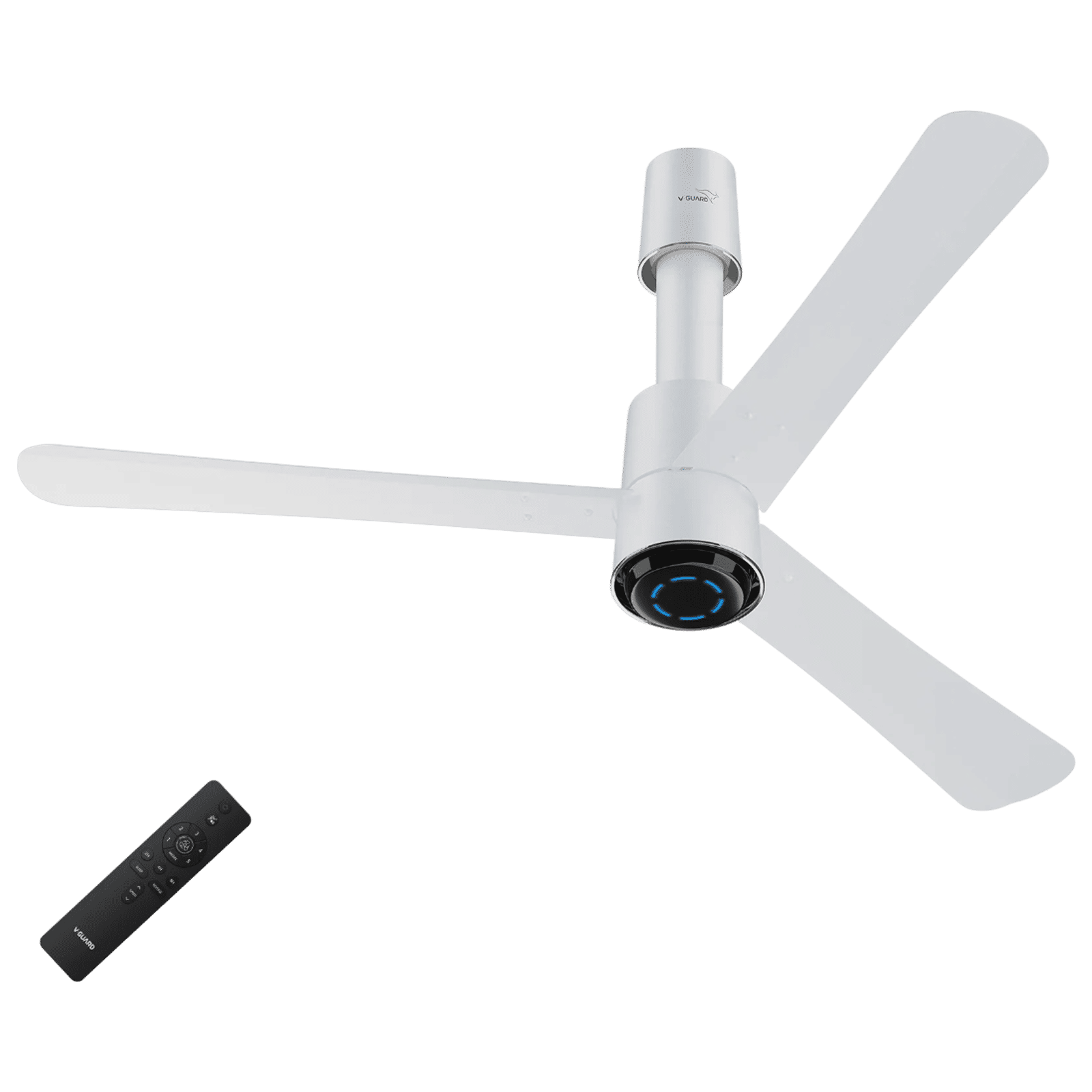 V-GUARD Insight-G 5 Star 1200mm 3 Blade BLDC Motor Ceiling Fan with Remote (UI LED Lights, Blossom White Matte)_1