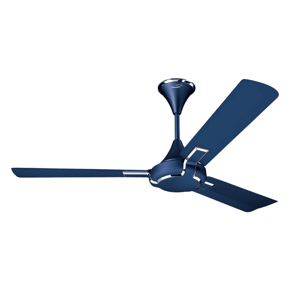 V-Guard Exado Pro AS 1 Star 1200mm 3 Blade Ultra High Speed Ceiling Fan (Anti Dust Technology, Riband Blue Matte)_1