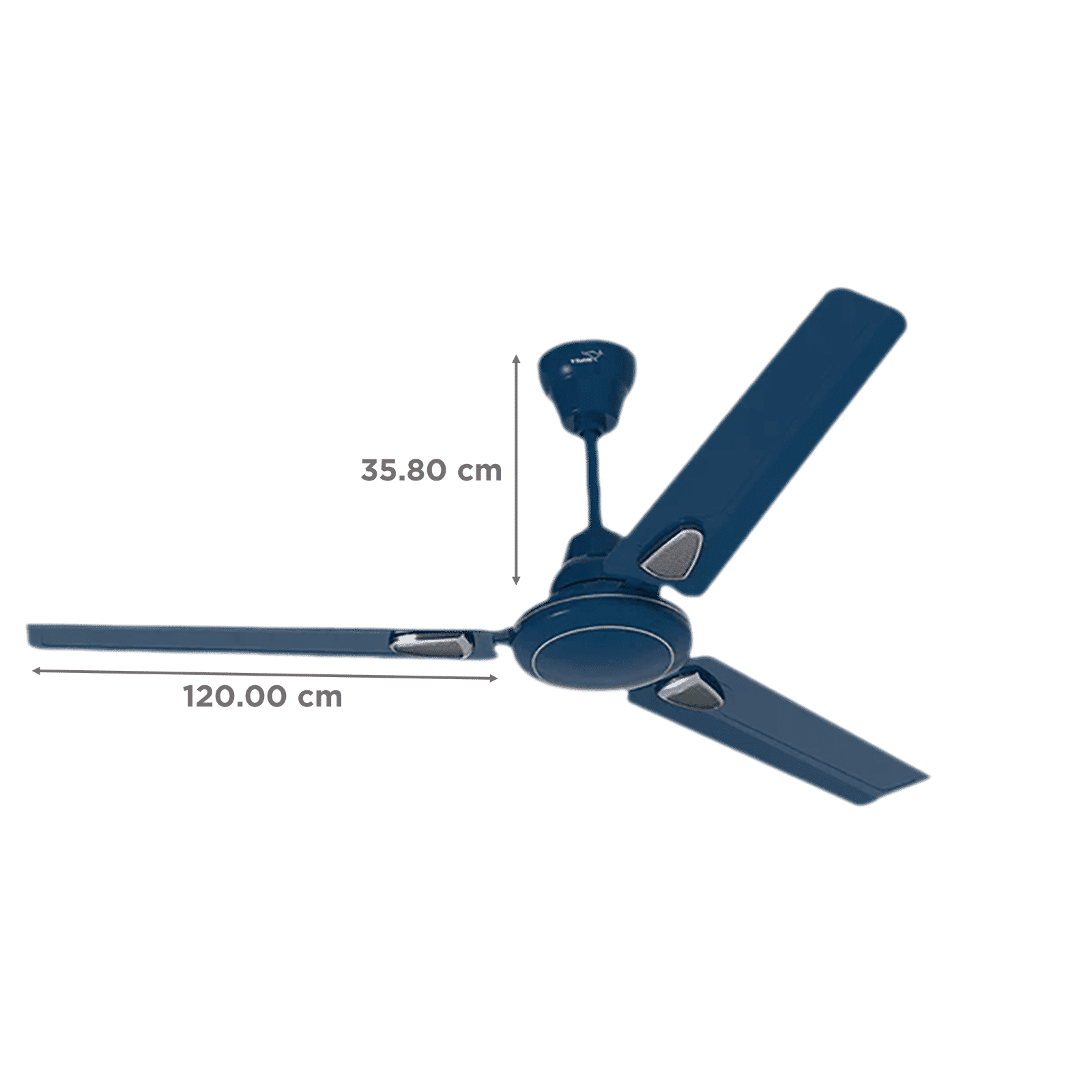 V-Guard Windle Deco AS 1 Star 1200mm 3 Blade Copper Motor Ceiling Fan (Double-shielded Ball Bearing, Admiral Blue)_2