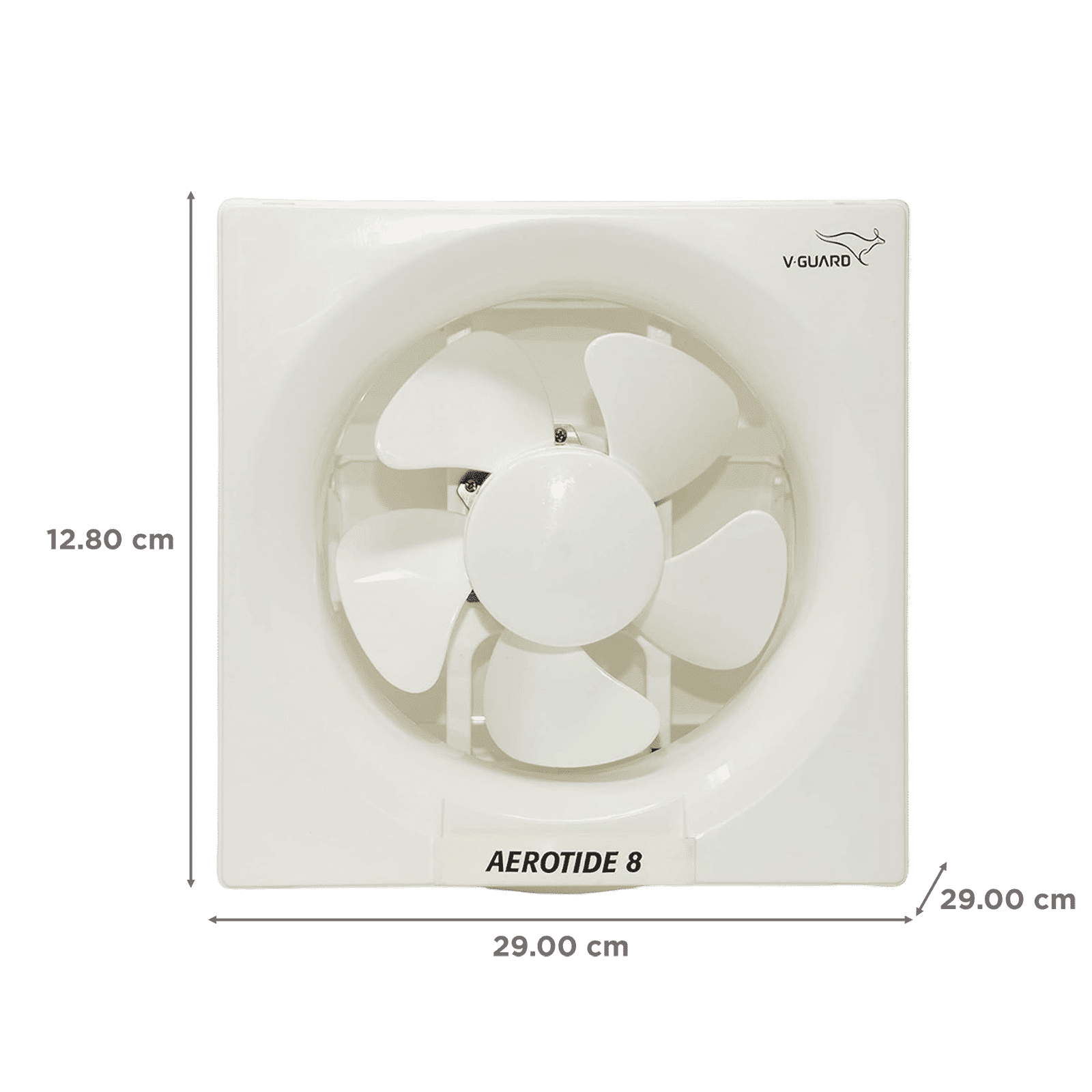 V-GUARD Aerotide 8 Inch 200mm Exhaust Fan (Powerful Copper Motor, White)_2