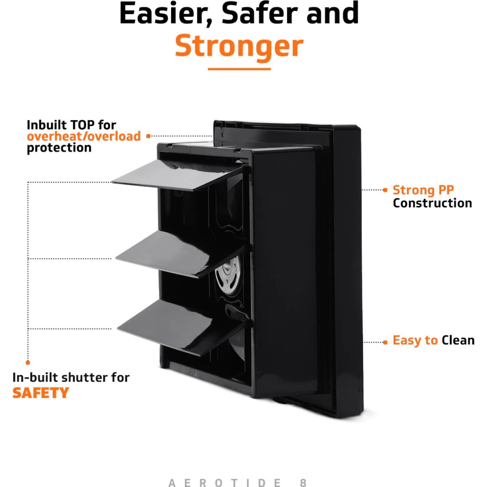 V-GUARD Aerotide 8 Inch 200mm Exhaust Fan (Powerful Copper Motor, Black)_7