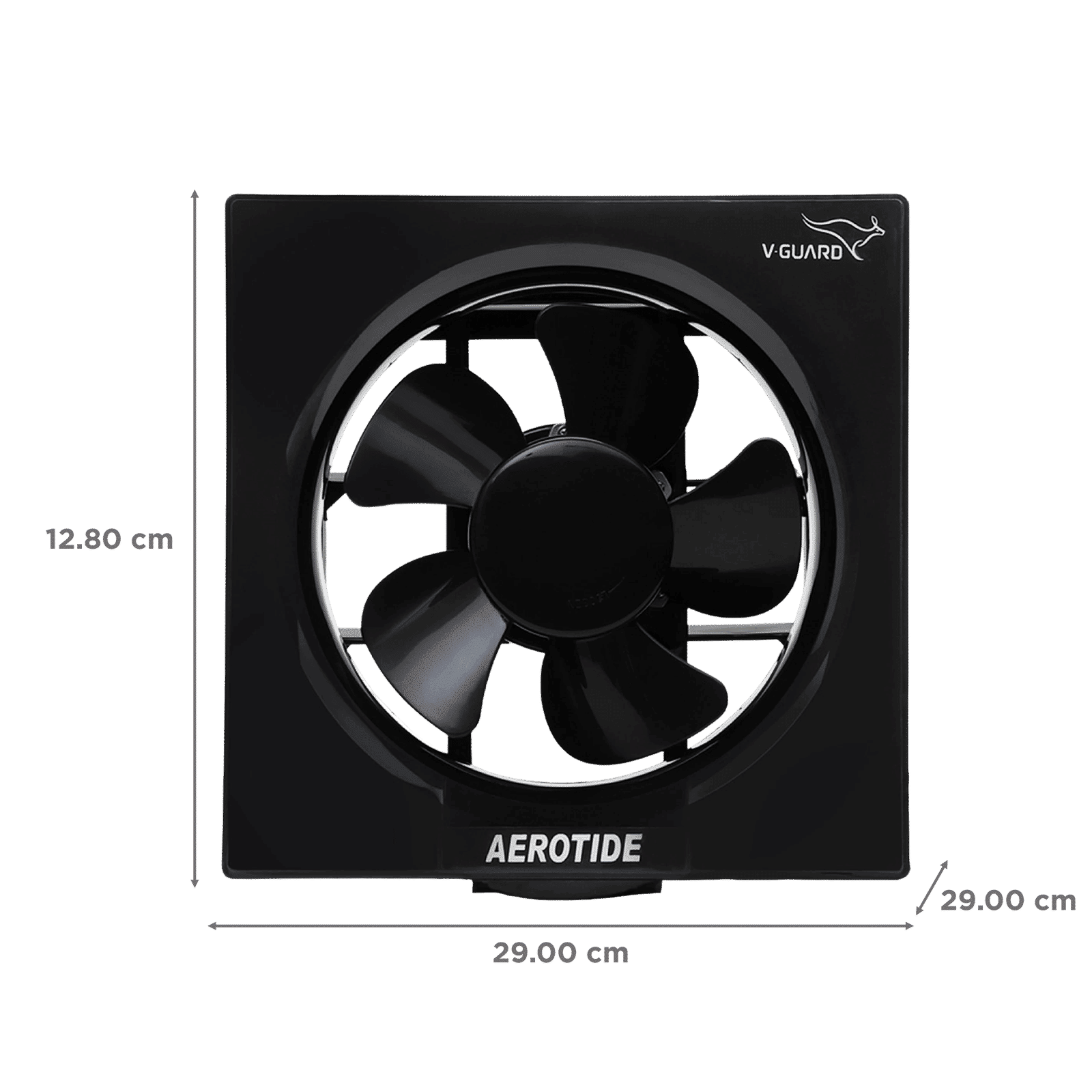 V-GUARD Aerotide 8 Inch 200mm Exhaust Fan (Powerful Copper Motor, Black)_2