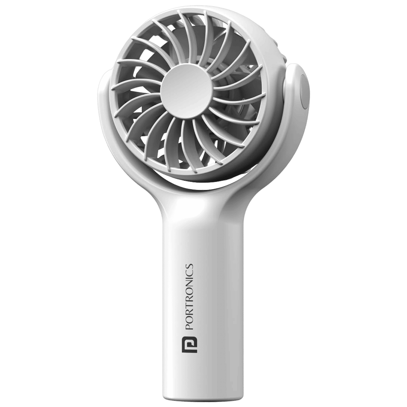 PORTRONICS Toofan Mini 7 Blade Rechargeable Personal Fan with 2000 mAh Battery (180 Degree Rotation, White)_1
