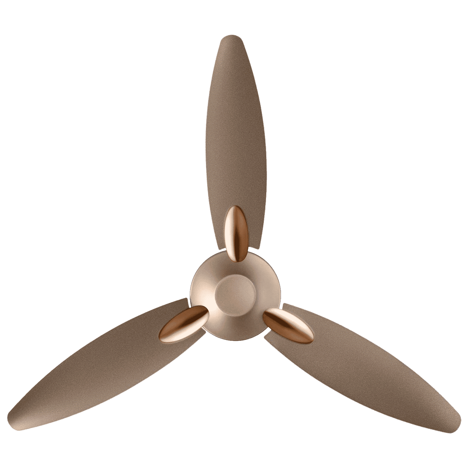 USHA Bloom Daffodil 1250mm 3 Blade Copper Motor Ceiling Fan (Noiseless Operation, Sparkle Golden and Brown)_1
