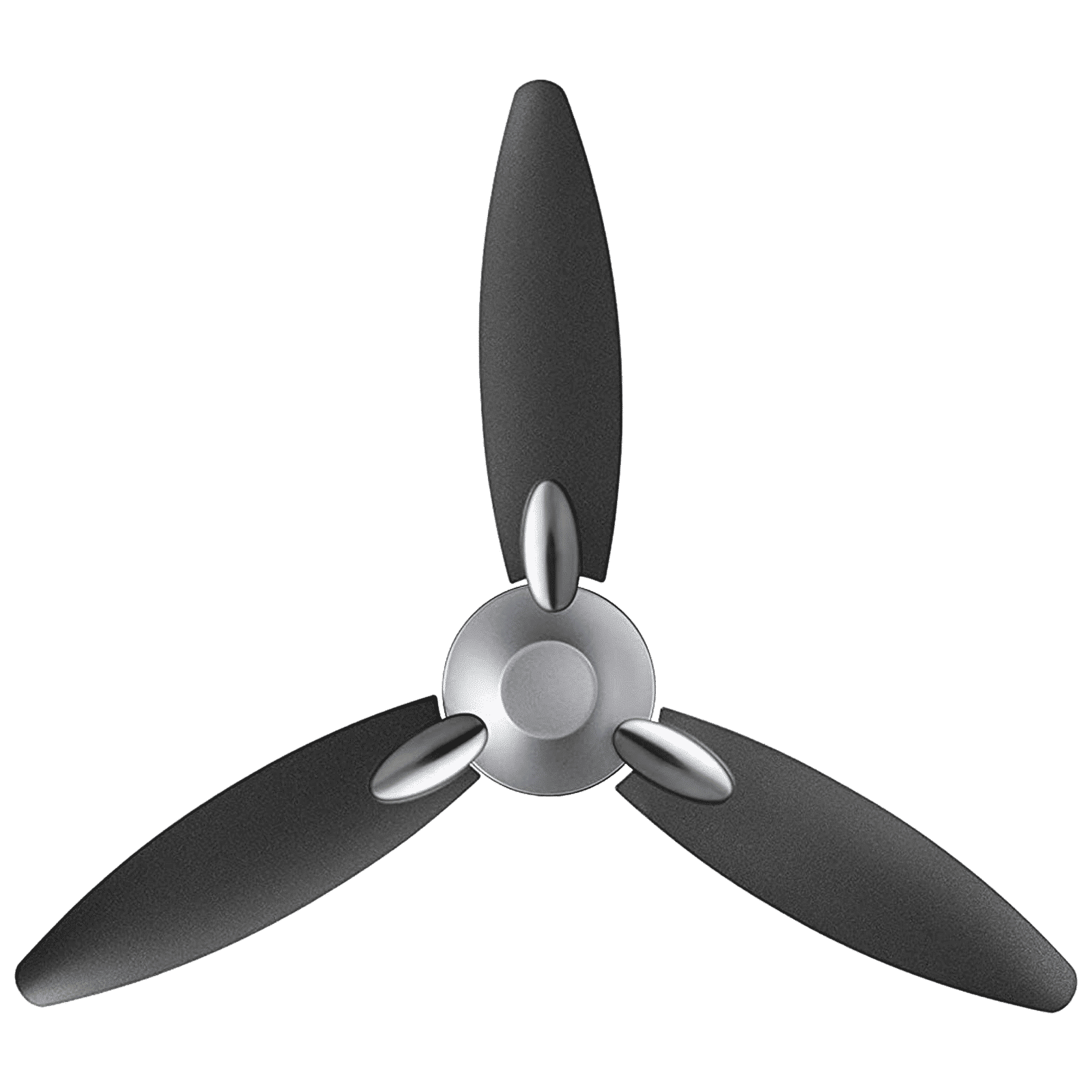USHA Bloom Daffodil 1250mm 3 Blade Copper Motor Ceiling Fan (Noiseless Operation, Sparkle Grey & Black)_1
