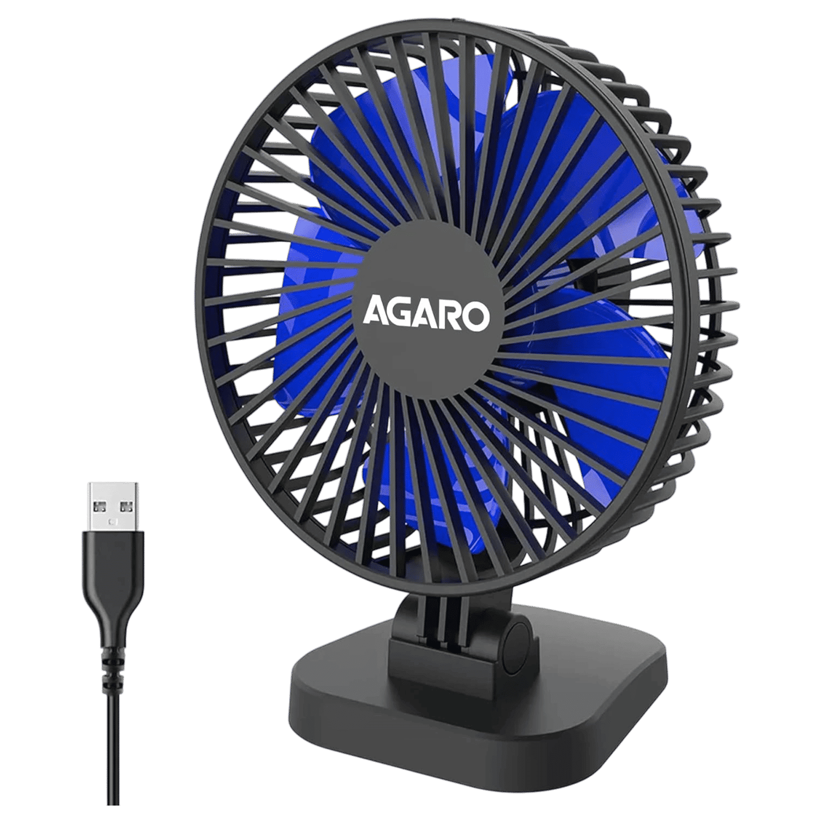 AGARO Breeze 3 Blade Rechargeable Personal Mini Fan (USB Powered, Black) AGARO Breeze 3 Blade Rechargeable Personal Mini Fan (USB Powered, Black)_1