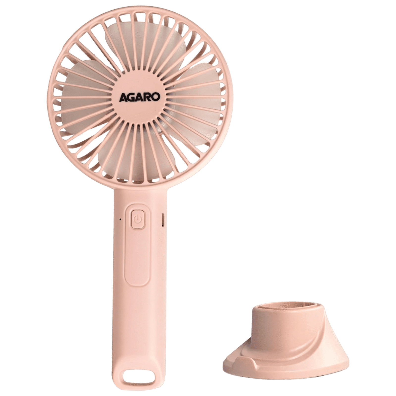 AGARO Elite 4 Blade Rechargeable Mini Fan with 2600 mAh Battery (Mobile Holder, Pink) AGARO Elite 4 Blade Rechargeable Mini Fan with 2600 mAh Battery (Mobile Holder, Pink)_1