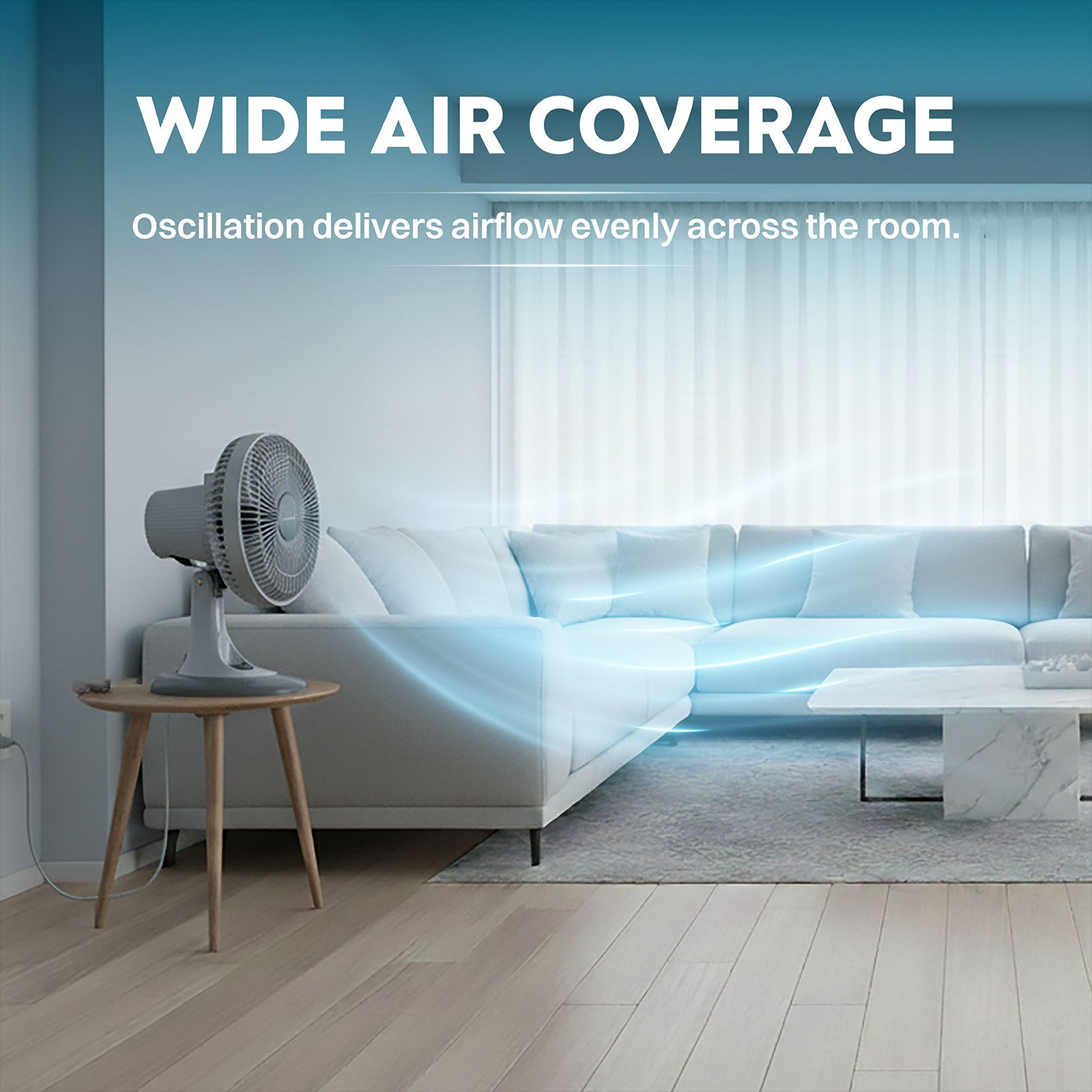 Croma AF2307 230mm 3 Blade Copper Motor Table Fan (3 Speed Control, Grey)_4