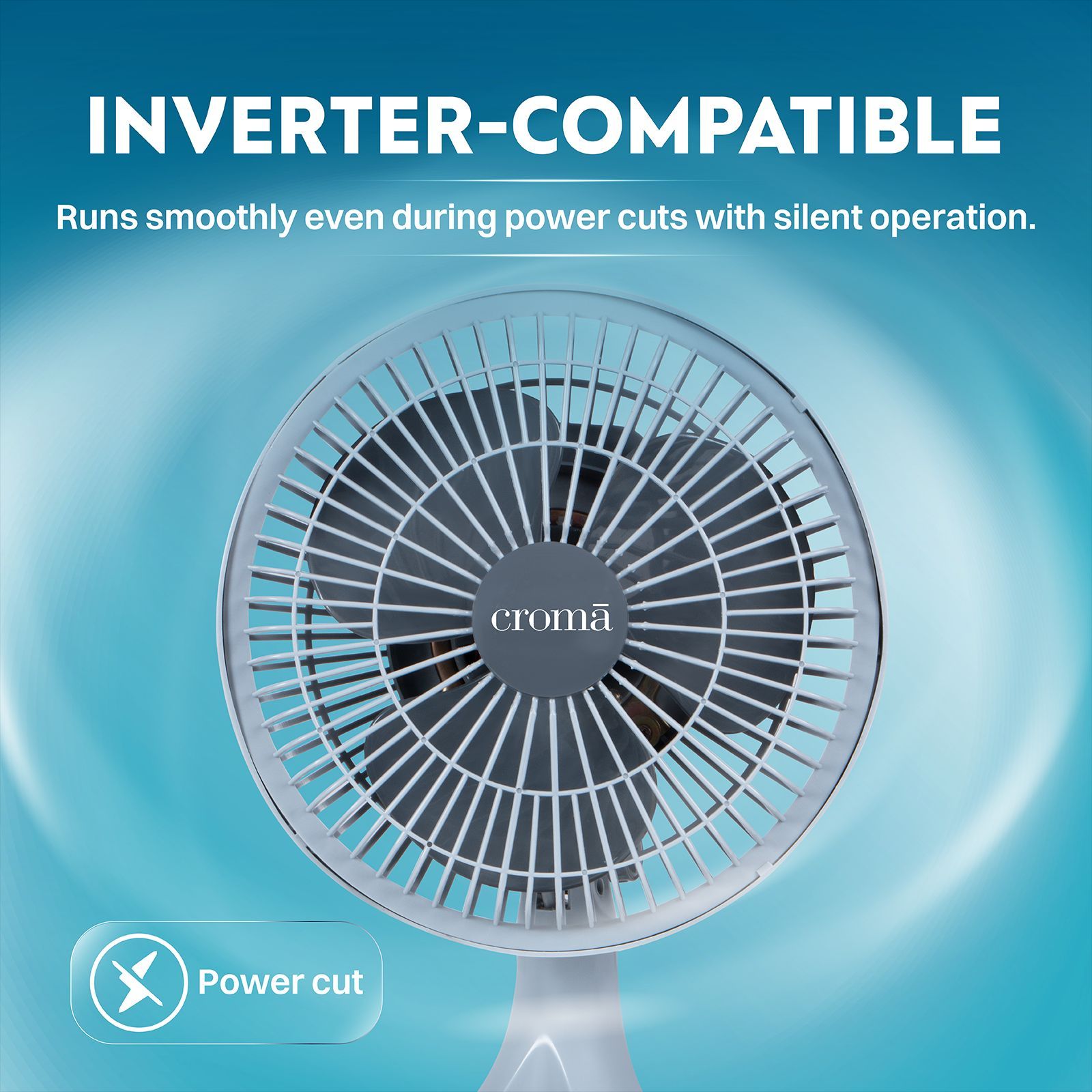 Croma AF2307 230mm 3 Blade Copper Motor Table Fan (3 Speed Control, Grey)_7