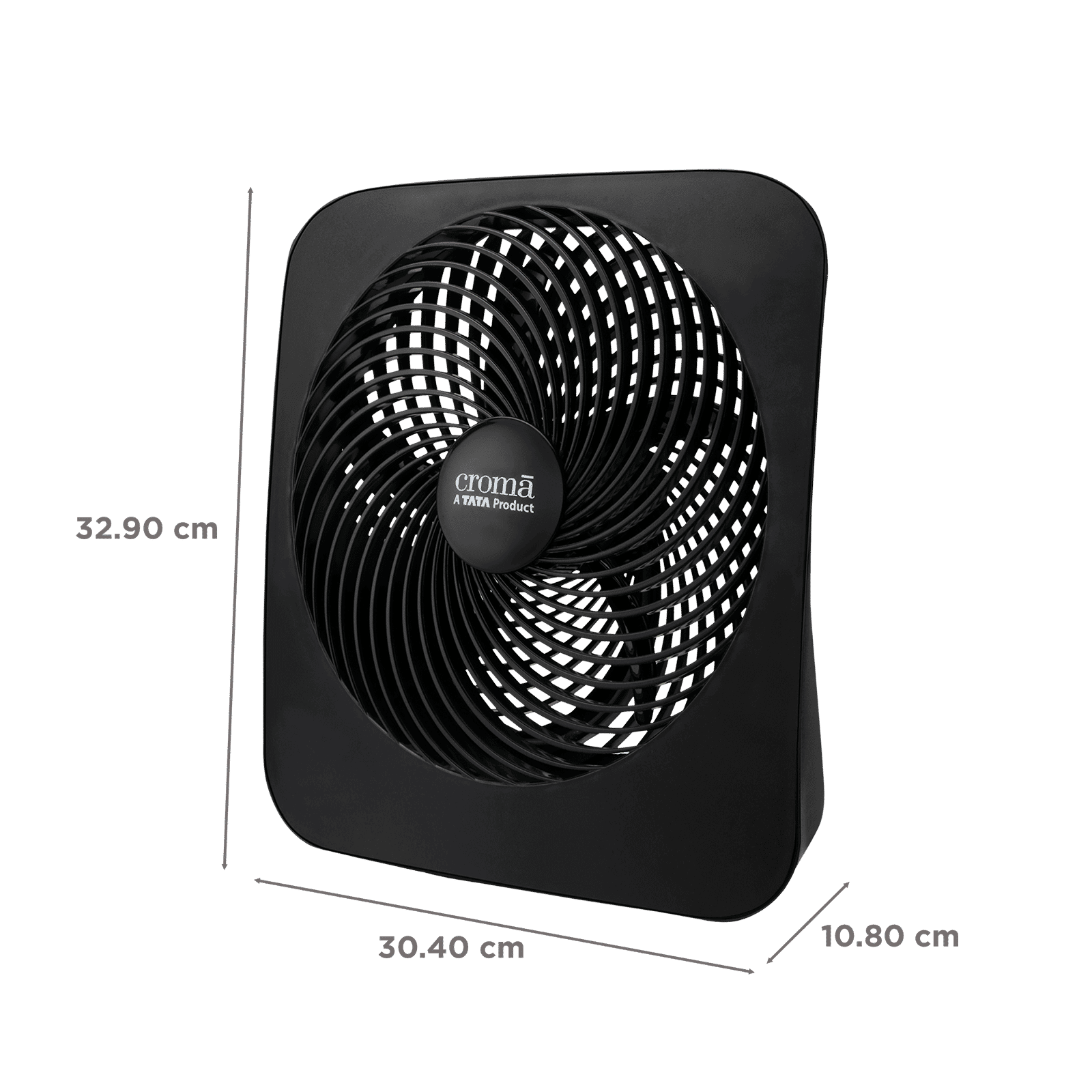 Croma 225mm 5 Blade Rechargeable Desk Fan (High Air Delivery, Black)_3