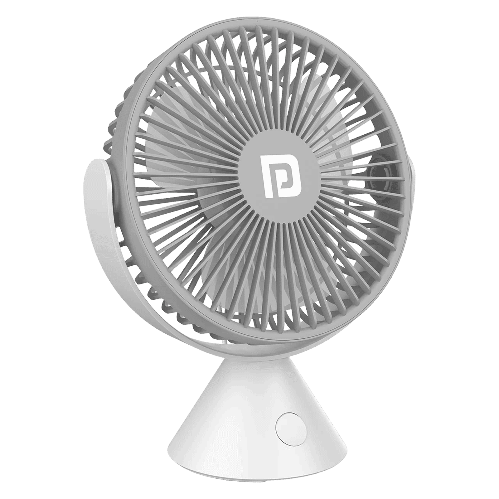 PORTRONICS Aero Breeze 178mm 3 Blade Rechargeable Portable Desktop Fan with 2400 mAh Battery (BLDC Motor, Grey) PORTRONICS Aero Breeze 178mm 3 Blade Rechargeable Portable Desktop Fan with 2400 mAh Battery (BLDC Motor, Grey)_1