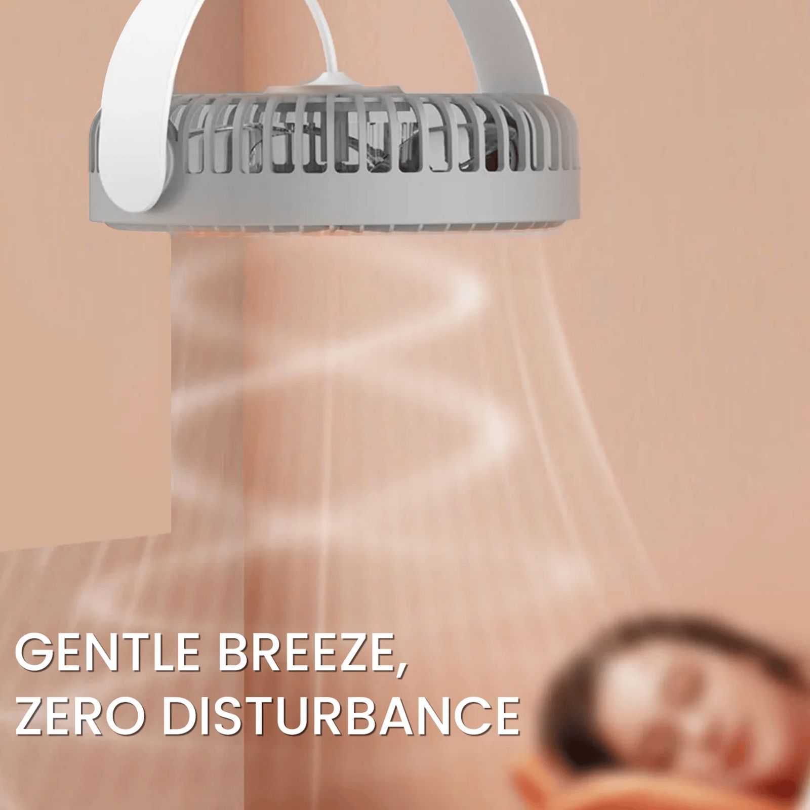 PORTRONICS Aero Breeze 178mm 3 Blade Rechargeable Portable Desktop Fan with 2400 mAh Battery (BLDC Motor, Grey) PORTRONICS Aero Breeze 178mm 3 Blade Rechargeable Portable Desktop Fan with 2400 mAh Battery (BLDC Motor, Grey)_4