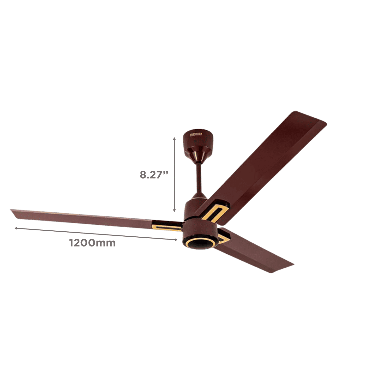 USHA AeroEdge Plus 5 Star 1200mm 3 Blade BLDC Motor Ceiling Fan with Remote (Whisper Quiet Technology, Brown) USHA AeroEdge Plus 5 Star 1200mm 3 Blade BLDC Motor Ceiling Fan with Remote (Whisper Quiet Technology, Brown)_2