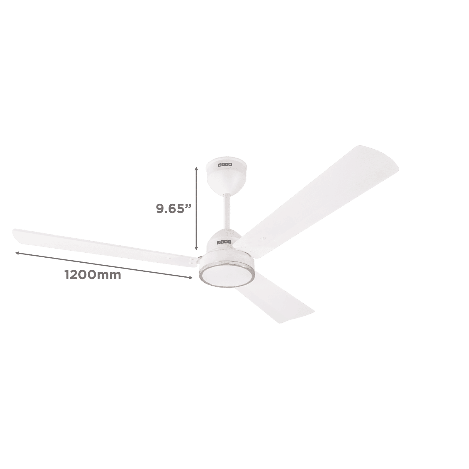 USHA AeroEdge 5 Star 1200mm 3 Blade BLDC Motor Ceiling Fan with Remote (Whisper Quiet Technology, Ivory)_2