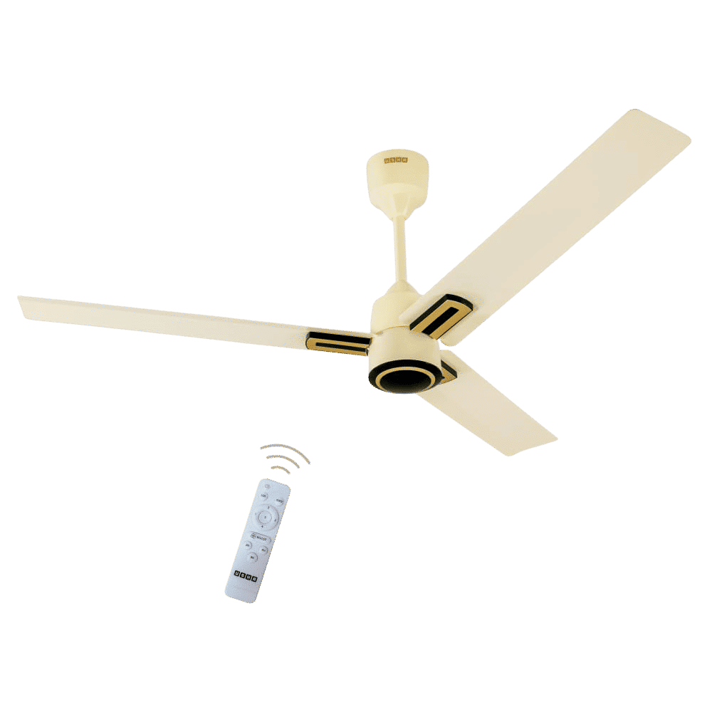 USHA AeroEdge Plus 5 Star 1200mm 3 Blade BLDC Motor Ceiling Fan with Remote (Whisper Quiet Technology, Ivory) USHA AeroEdge Plus 5 Star 1200mm 3 Blade BLDC Motor Ceiling Fan with Remote (Whisper Quiet Technology, Ivory)_1