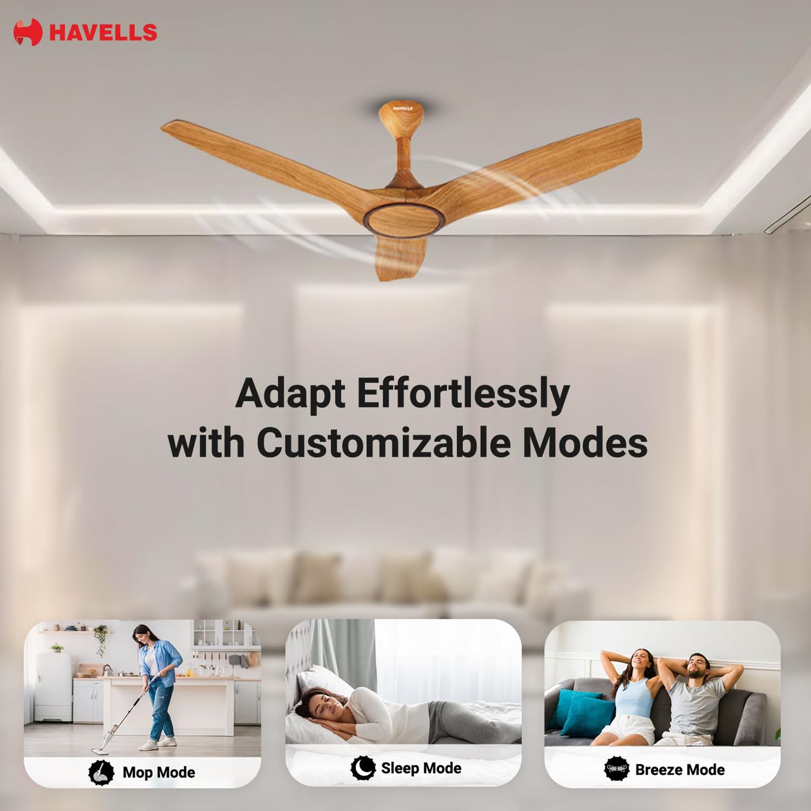 HAVELLS  Stealth Air 5 Star 1200mm 3 Blade BLDC Motor Ceiling Fan with Remote (Aerodynamic Blades, Pinewood Cola Chrome)_8