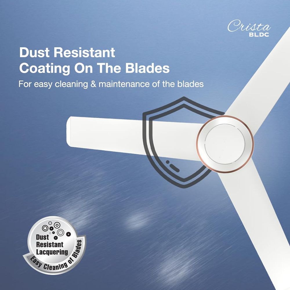 HAVELLS Crista 5 Star 1200mm 3 Blade BLDC Motor Ceiling Fan with Remote (Aerodynamic Winglet Blades, Slate Chrome) HAVELLS Crista 5 Star 1200mm 3 Blade BLDC Motor Ceiling Fan with Remote (Aerodynamic Winglet Blades, Slate Chrome)_5