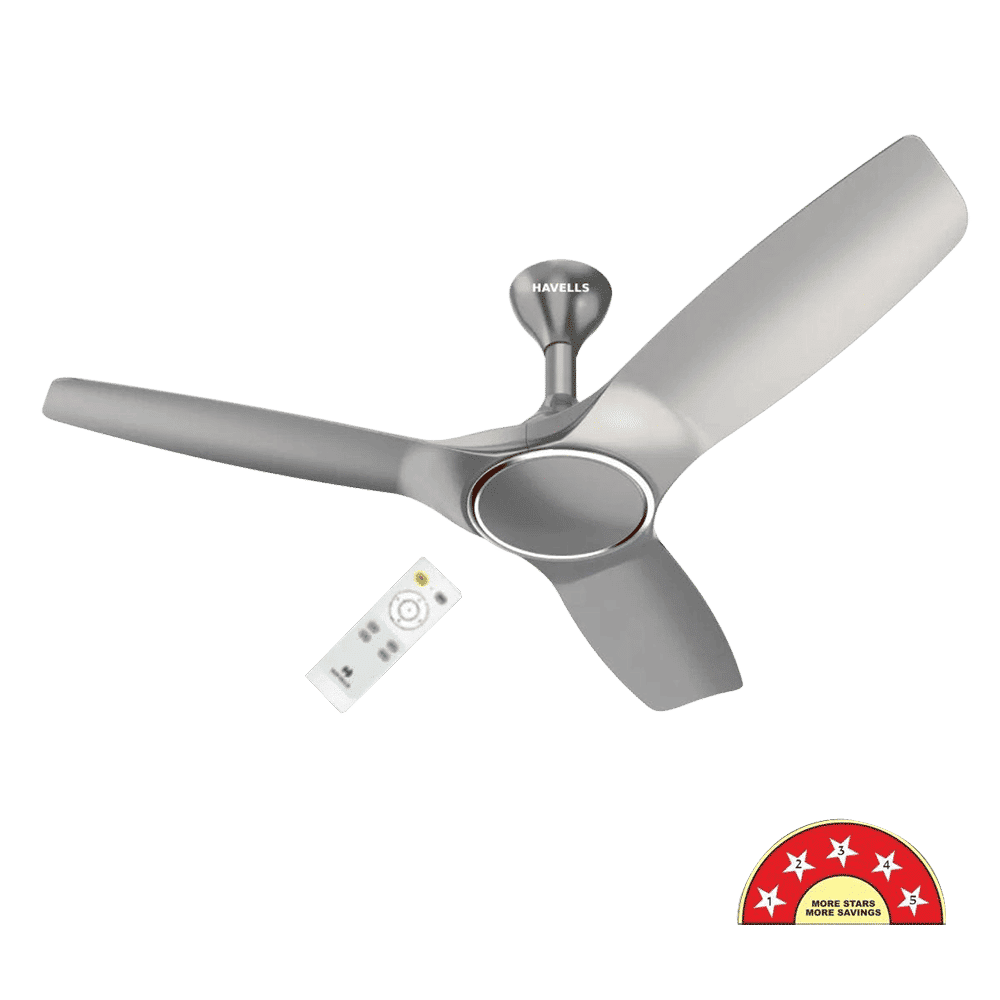 HAVELLS Stealth Air 5 Star 1200 mm 3 Blade BLDC Motor Ceiling Fan with Remote (Aerodynamic Blades, Mist)_1