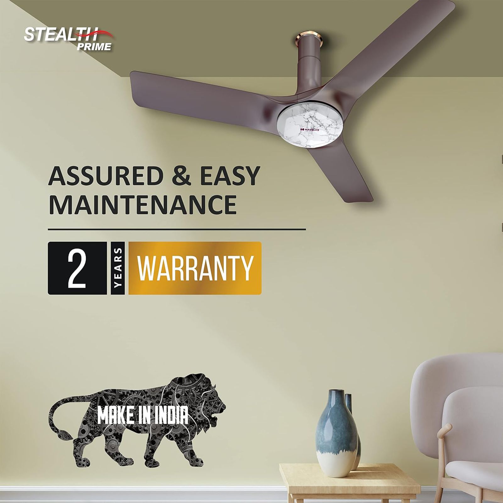 HAVELLS Stealth Prime 5 Star 1200mm 3 Blade BLDC Motor Ceiling Fan with Remote (Aerodynamic Blades, Marble Dusk)_9