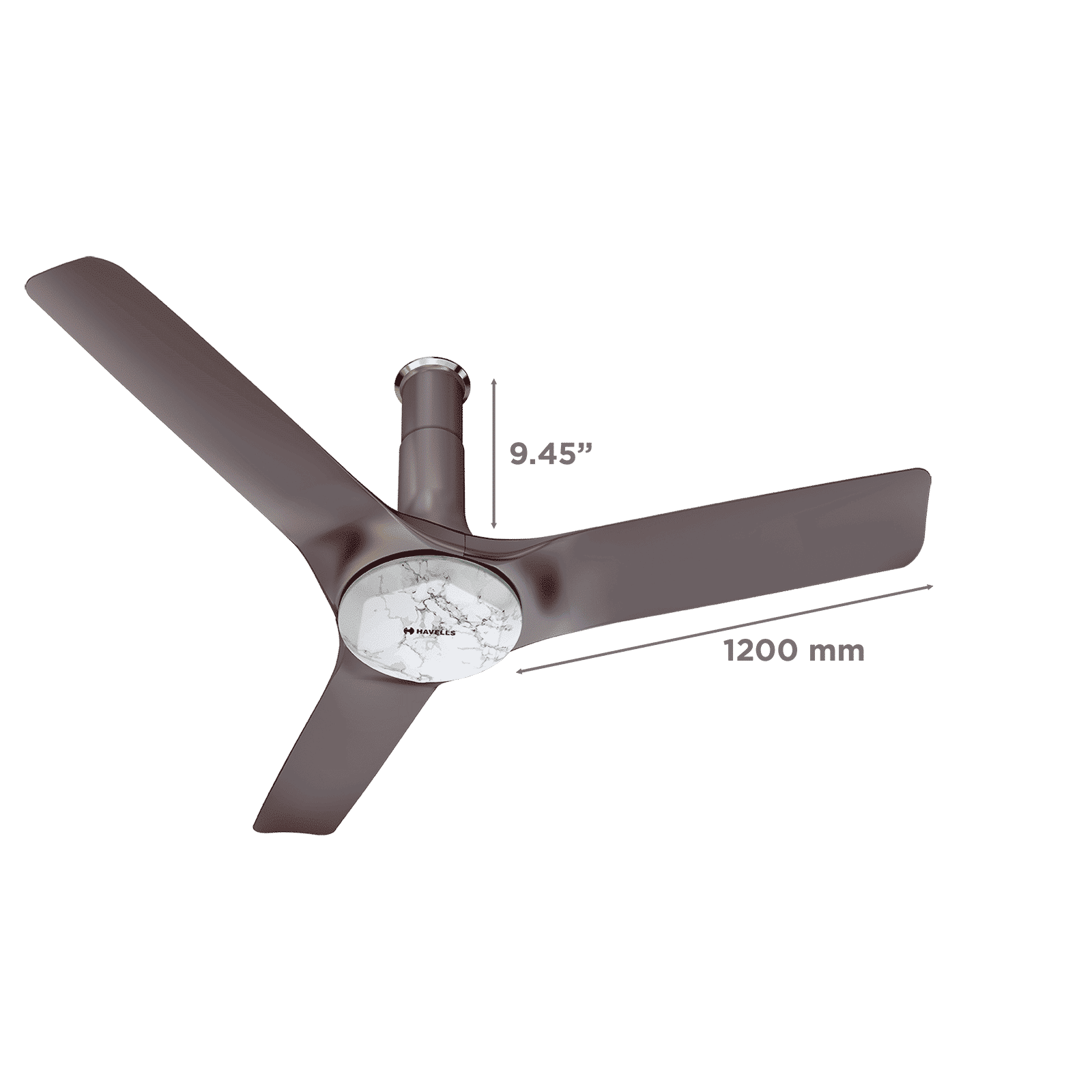 HAVELLS Stealth Prime 5 Star 1200mm 3 Blade BLDC Motor Ceiling Fan with Remote (Aerodynamic Blades, Marble Dusk)_2