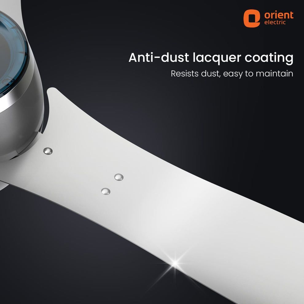 Orient Aeon 5 Star 1200mm 3 Blade BLDC Motor Ceiling Fan with Remote (Antidust, Cloud Grey)_7